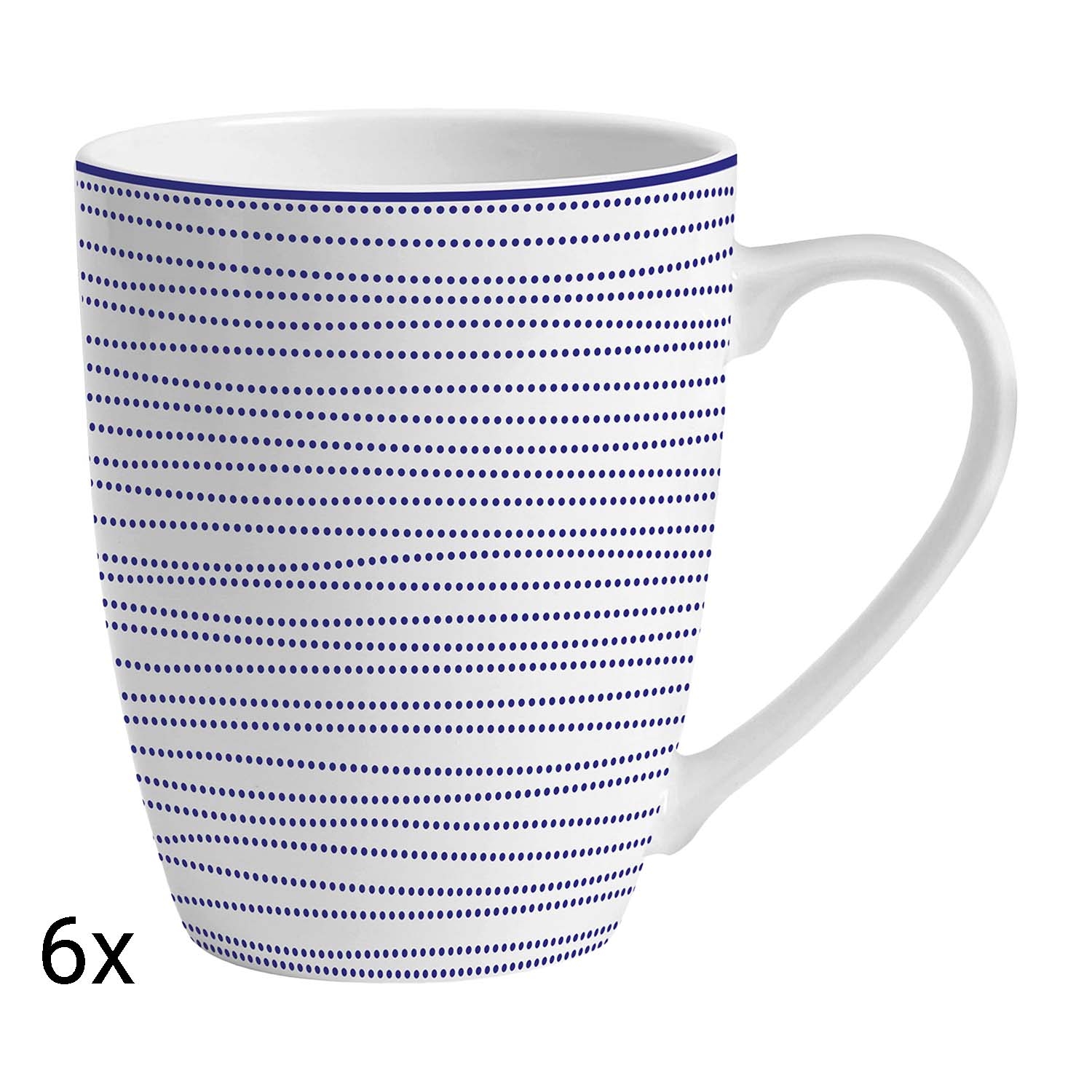 Zestaw kubków porcelanowych MG Home Marea, 360 ml, 6 sztuk
