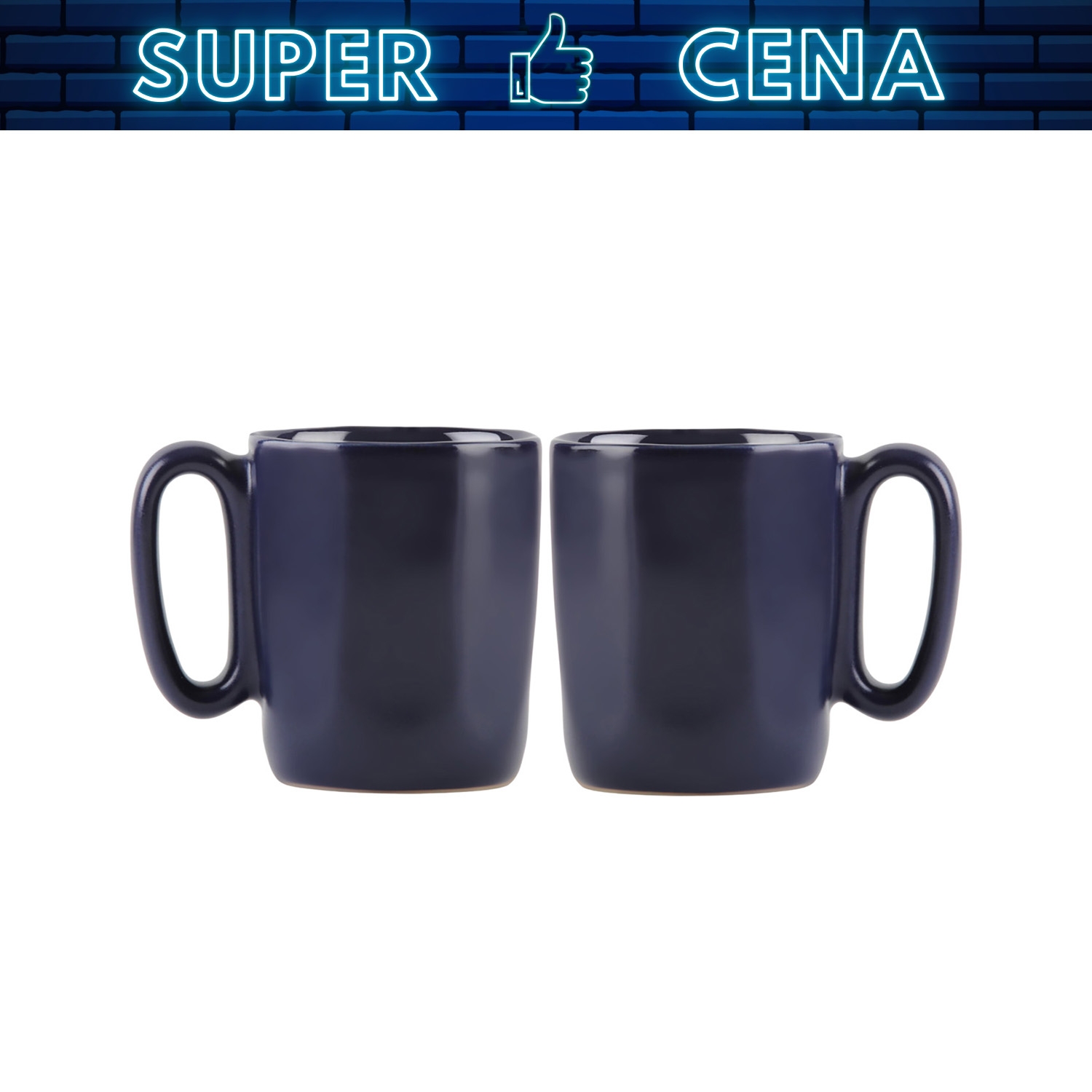 Kubki ceramiczne do espresso Vialli Design Fuori, 80 ml, 2 sztuki, granatowe