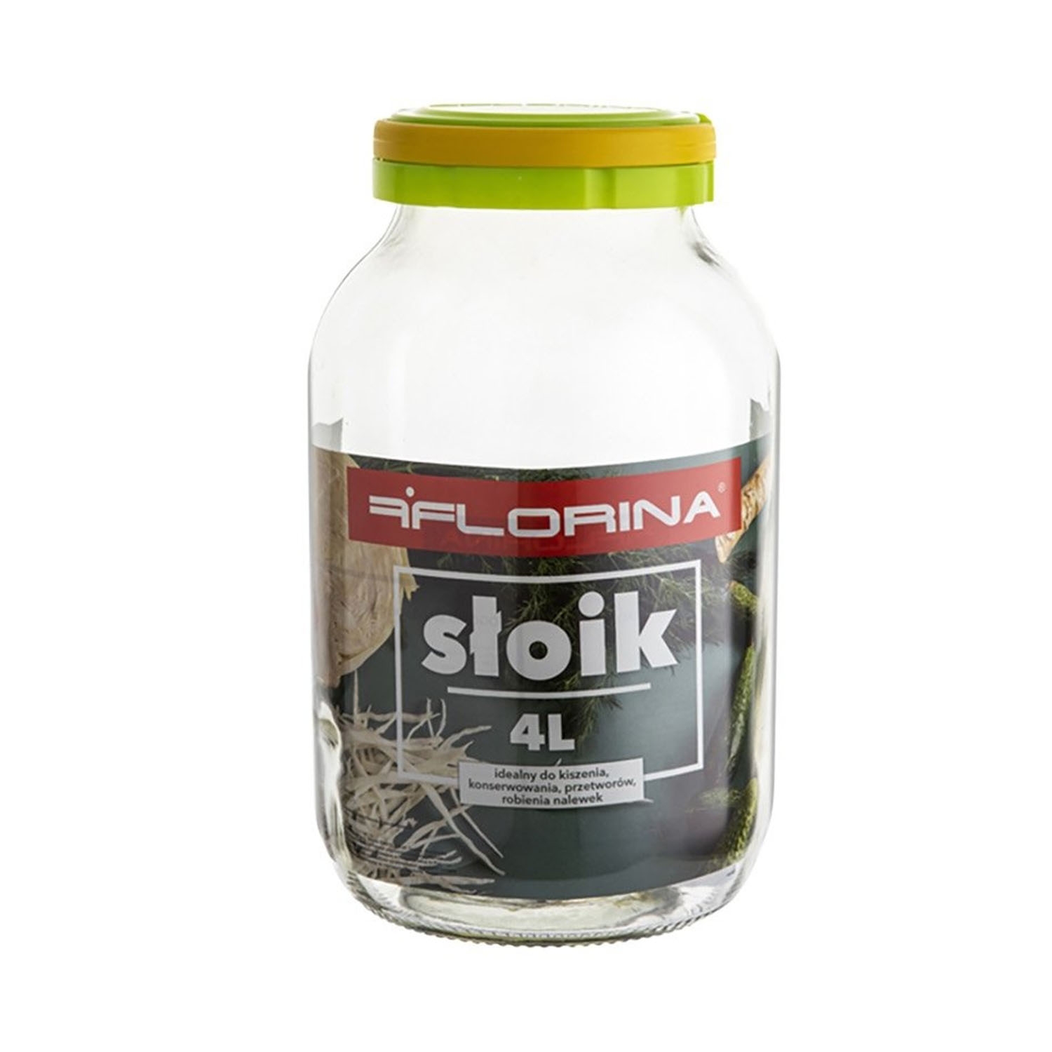 Słoik 4 l do ogórków Florina, plastikowa nakrętka