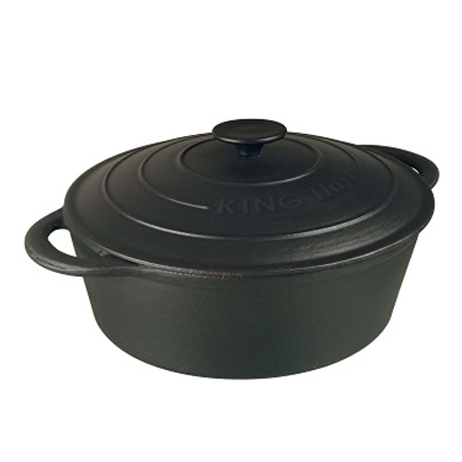 Garnek żeliwny Kinghoff, 4,5 l, czarny