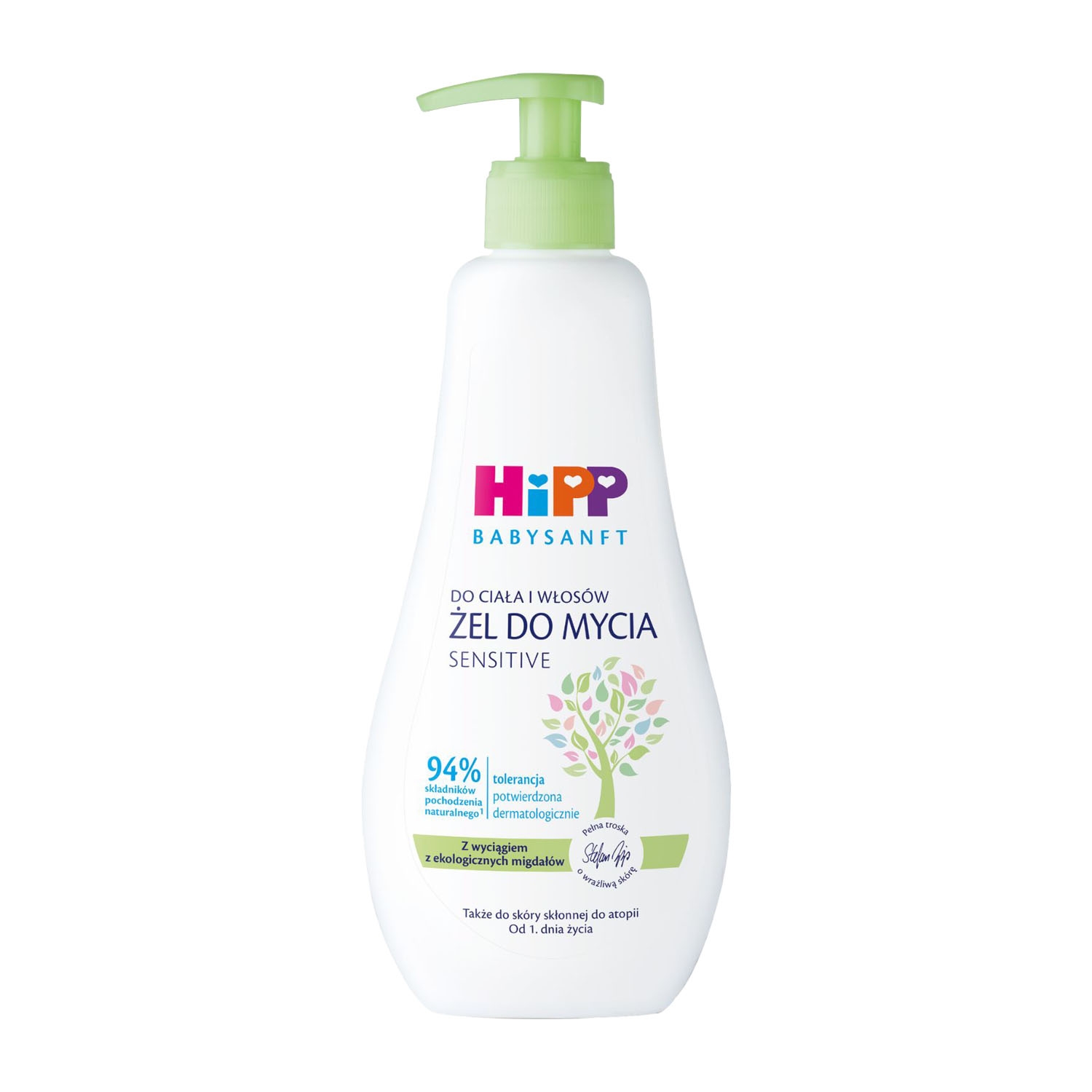 Żel do mycia ciała i włosów HIPP Babysanft Sensitive, od 1 dnia życia, 400 ml
