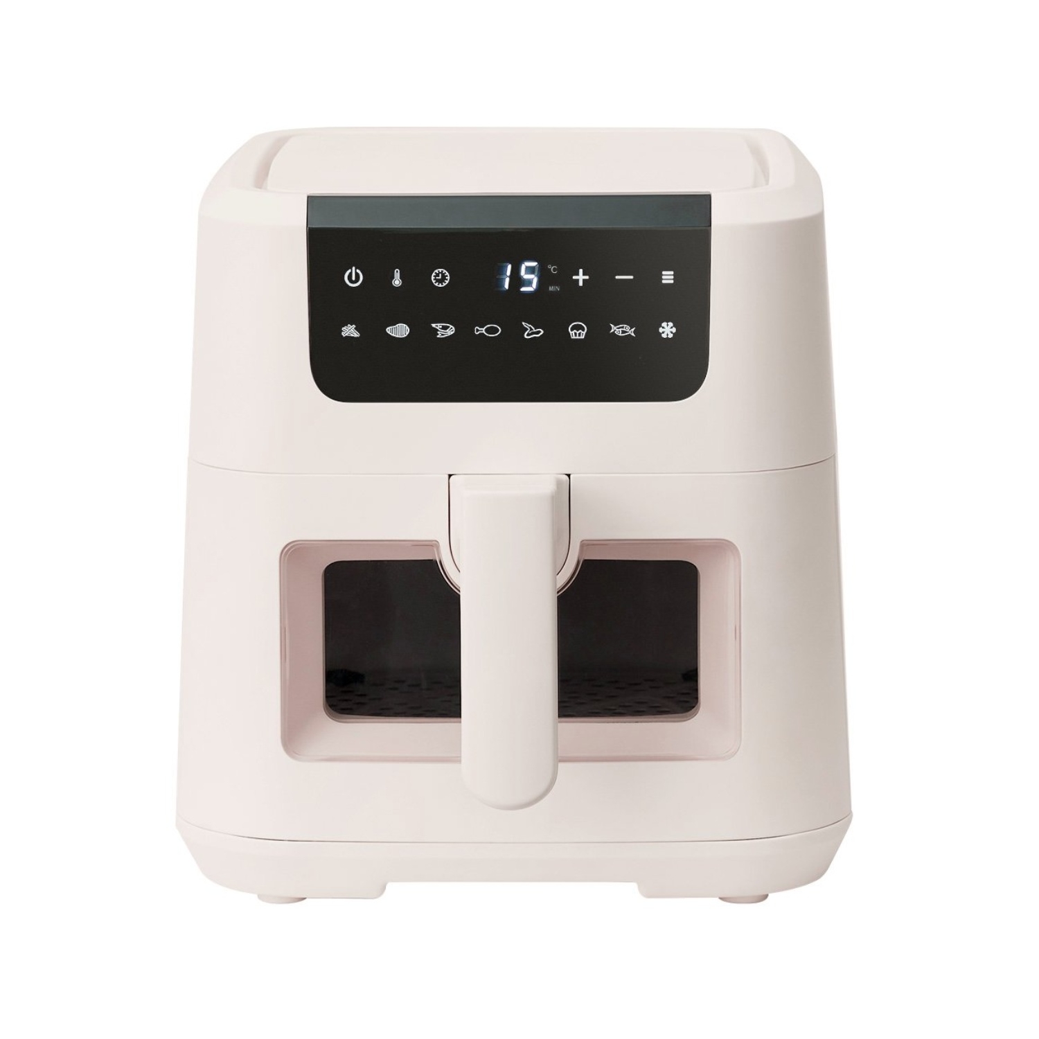 Air Fryer z okienkiem Olayks, 1500 W, 5 l, kość słoniowa