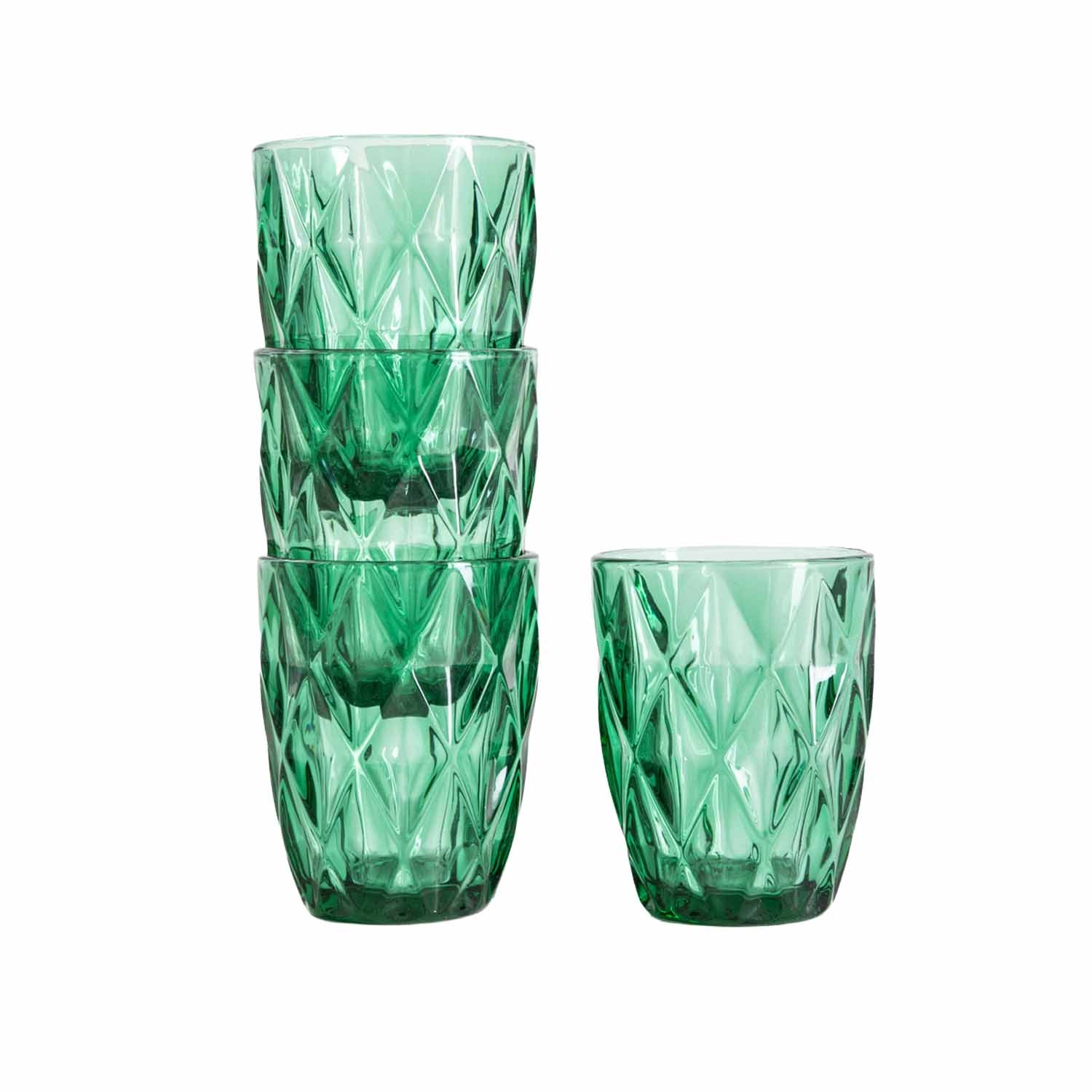 Szklanki Homla Luno, 4 sztuki, 280 ml, zielone