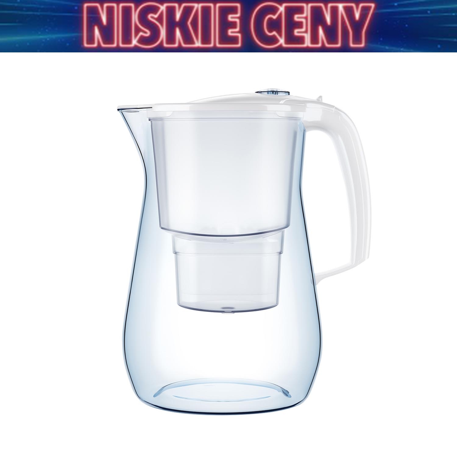 Dzbanek filtrujący ONYX do wody, 4,2l, biały, 3 wkłady B25 Maxfor