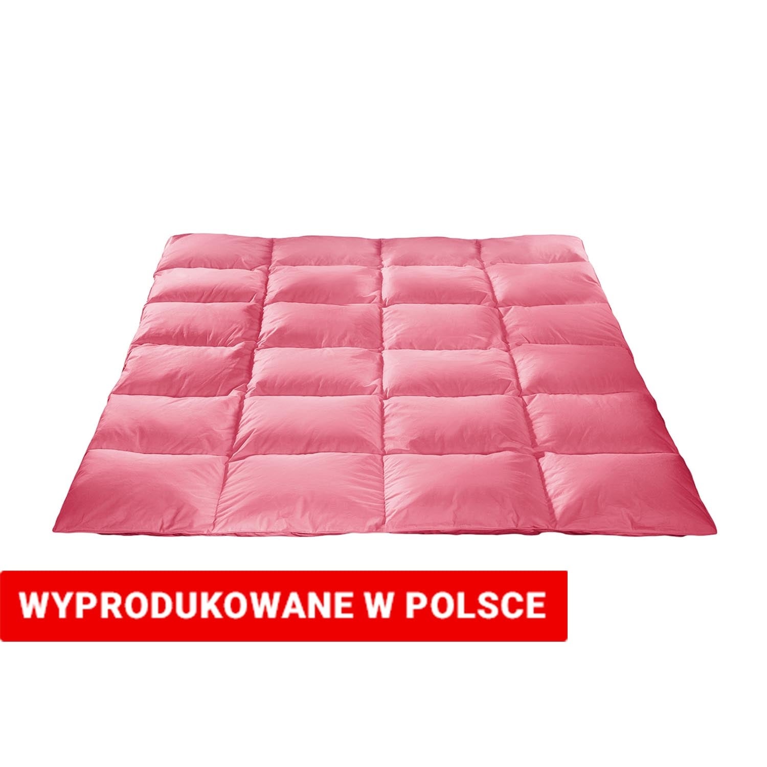 Kołdra Pierze 220 x 200 cm AMW, kacze pierze i puch, różowa