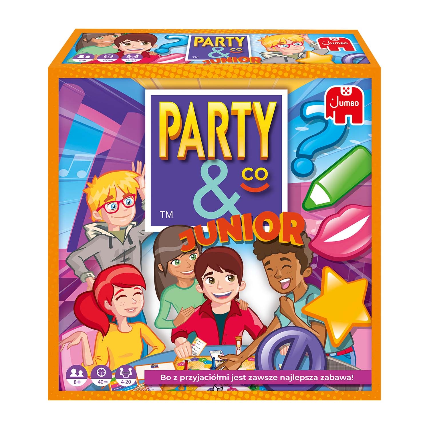 Gra planszowa Party&Co Junior, 2 poziomy trudności, 8-12 lat