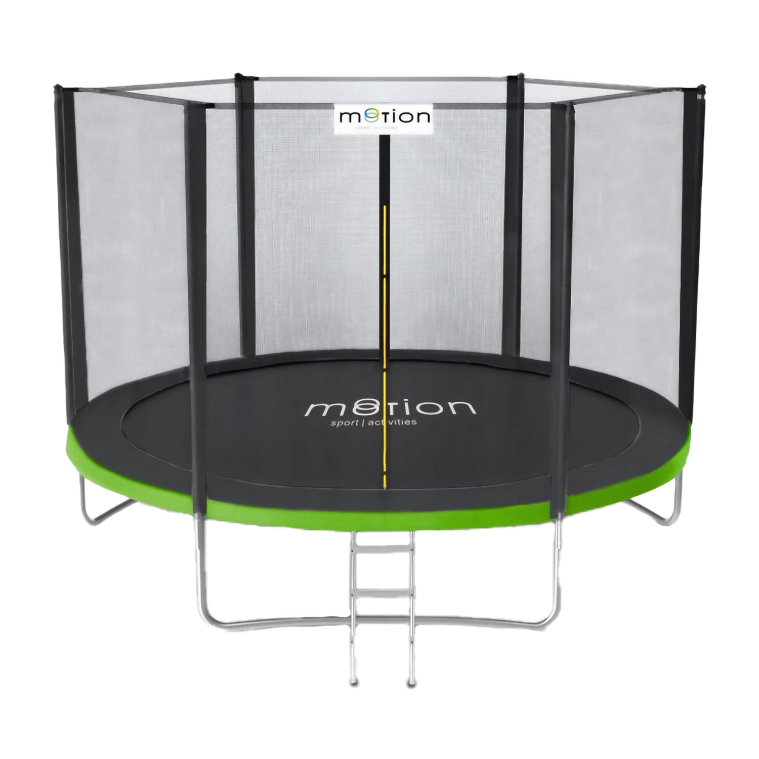 Trampolina Jumi Motion 8FT, 244 cm, z siatką zewnętrzną, zielona