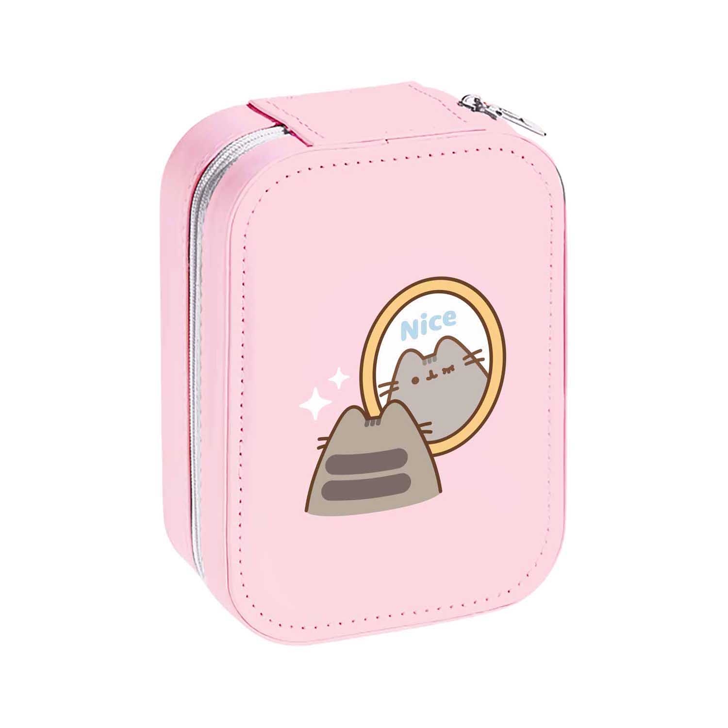 Kosmetyczka Pusheen, z lusterkiem LED, różowa
