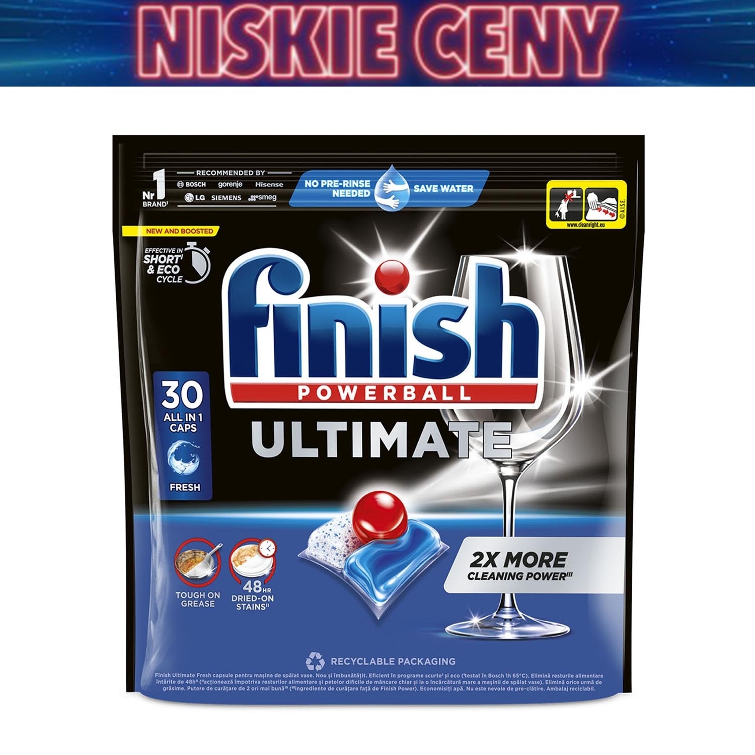 Kapsułki do zmywarki Finish Ultimate Fresh, 30 sztuk