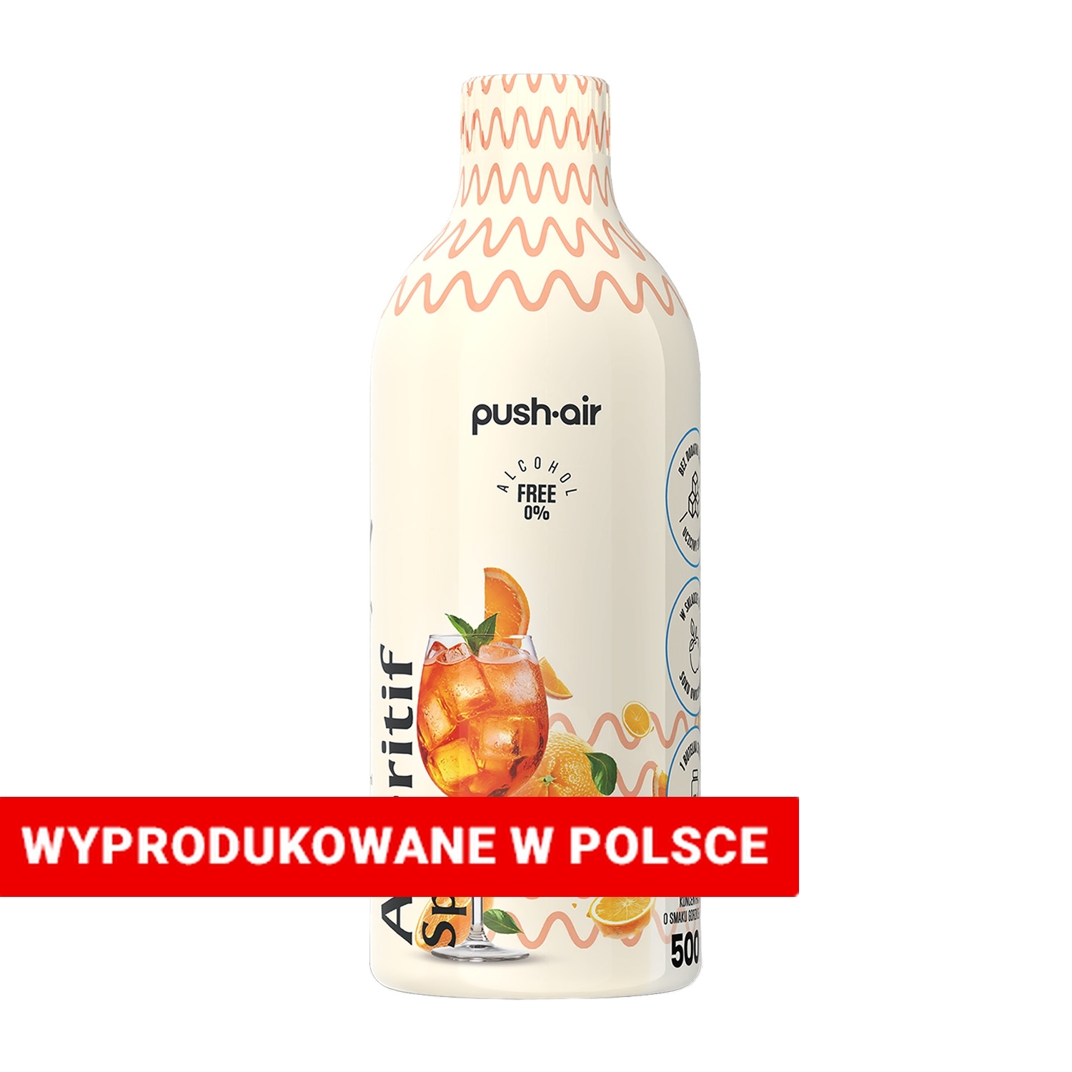 Syrop do wody gazowanej PushAir Aperitif Spritz, bezalkoholowy, 500 ml