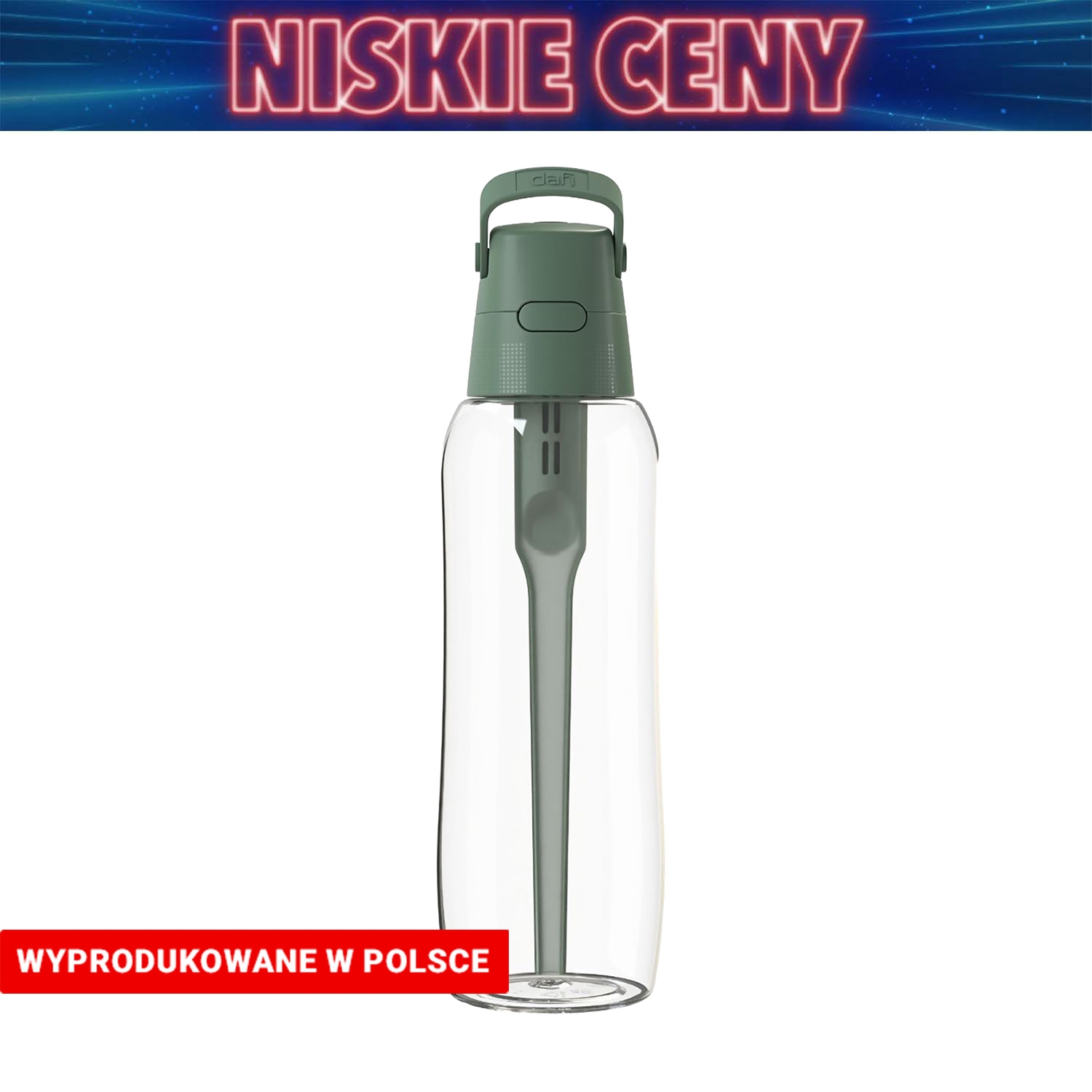 Butelka filtrująca 1 l Dafi Solid Max, szałwiowa