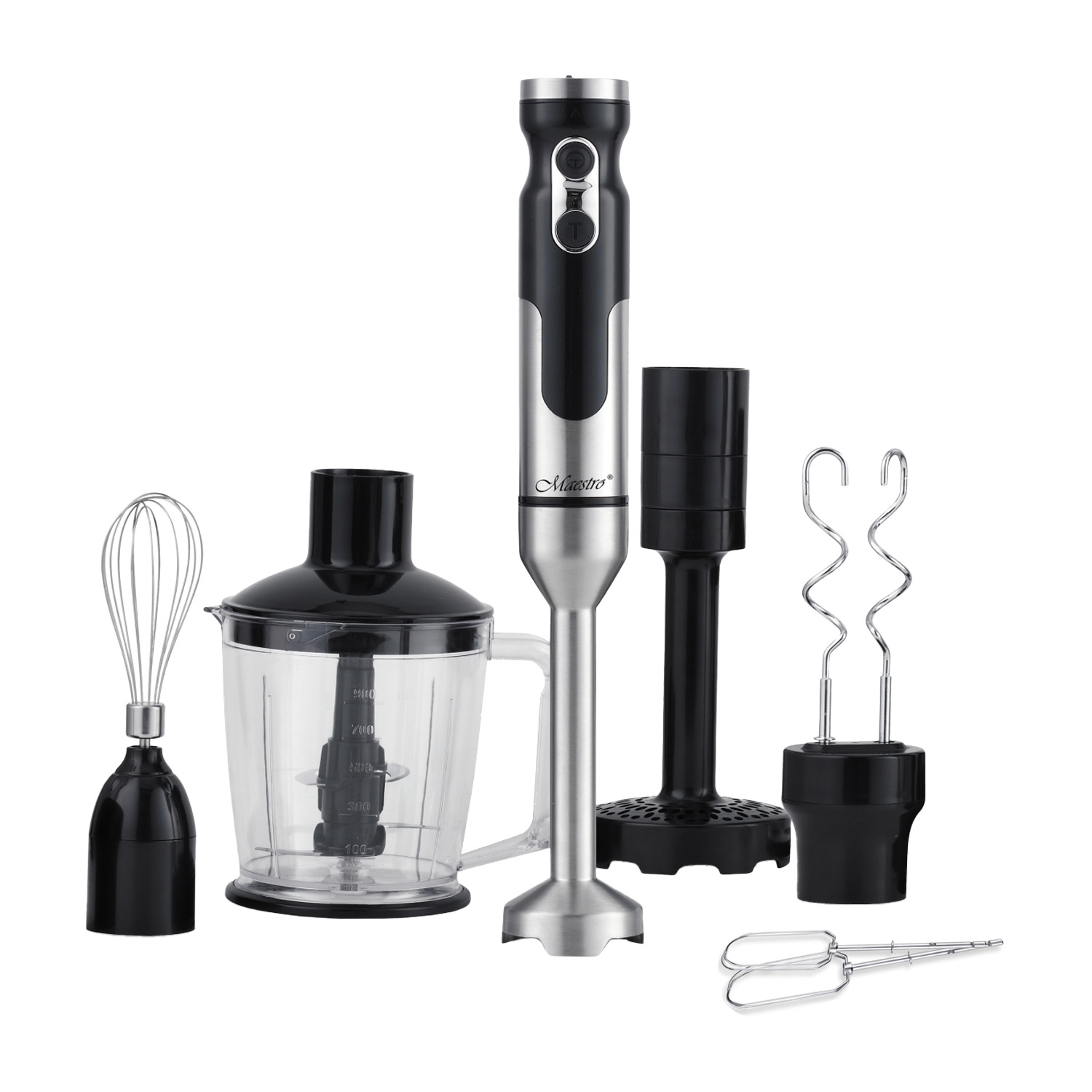 Blender ręczny Maestro MR-567, 1000 W, z akcesoriami, czarny