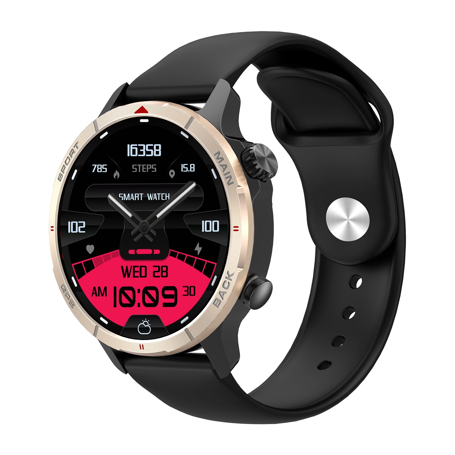 Smartwatch Tracer GP-Navi BK, wodoodporny, czarny