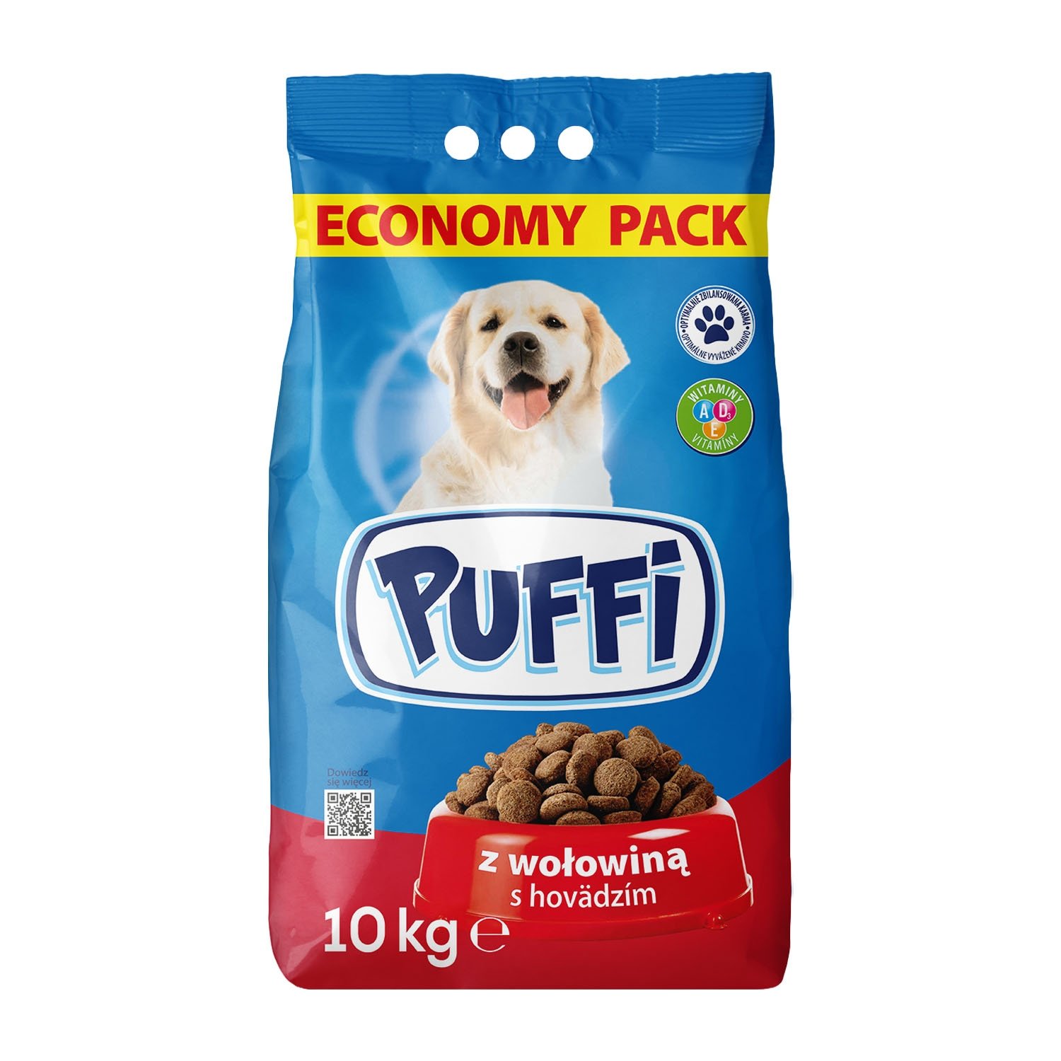 Karma dla psów Puffi, sucha, wołowina, 10 kg