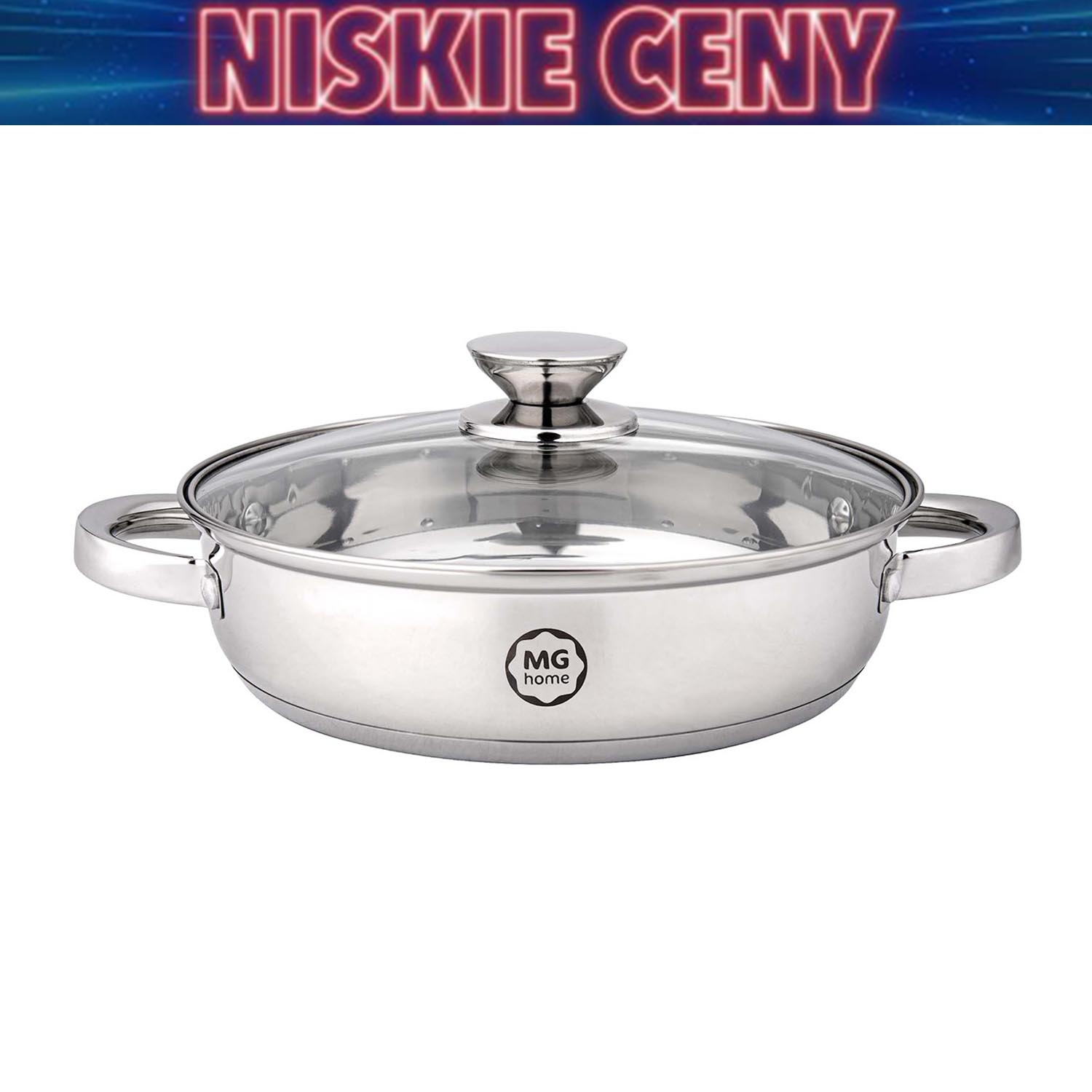 Garnek stalowy 24 cm 2,5 l MG Home Verso Daily, stal nierdzewna