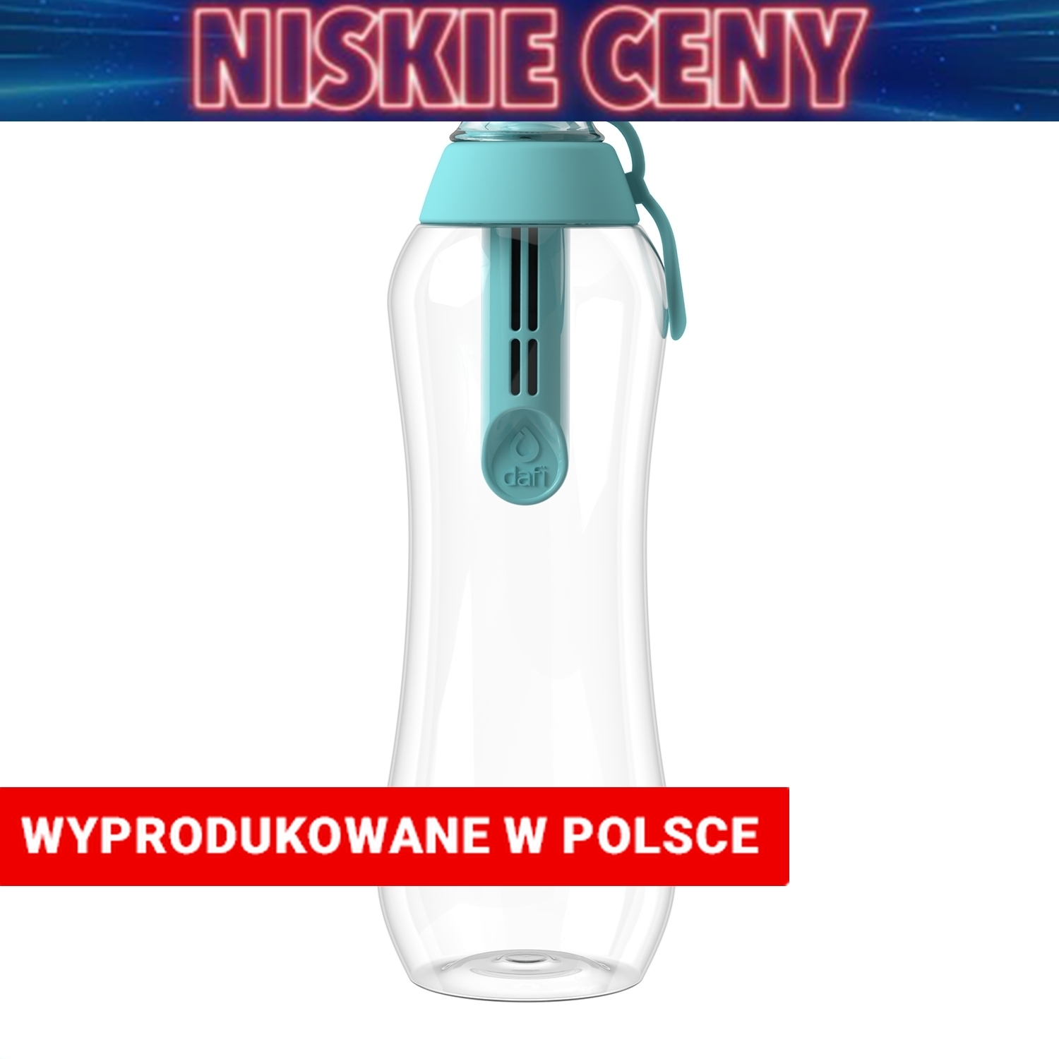Butelka filtrująca 0,5 l SOFT, miętowa, 1 filtr w zestawie