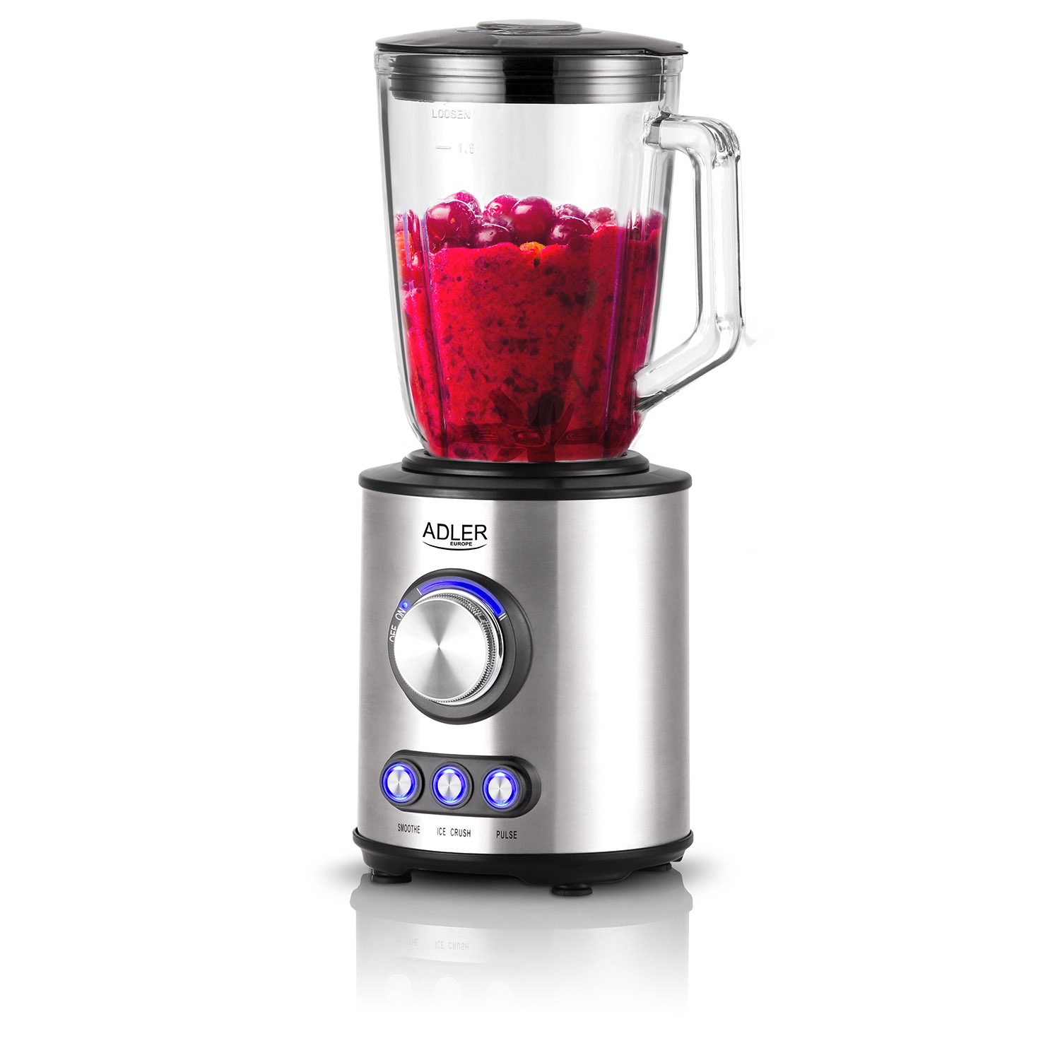 Blender kielichowy Adler AD 4078, 800 W, 1,5 l, kruszenie lodu