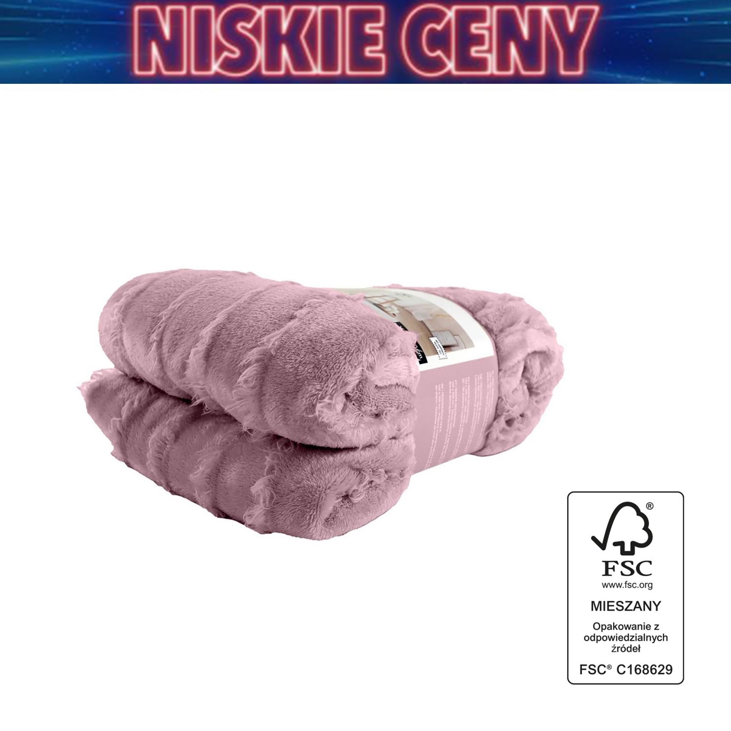 Koc dekoracyjny 150 x 200 cm Smukee Home, różowy