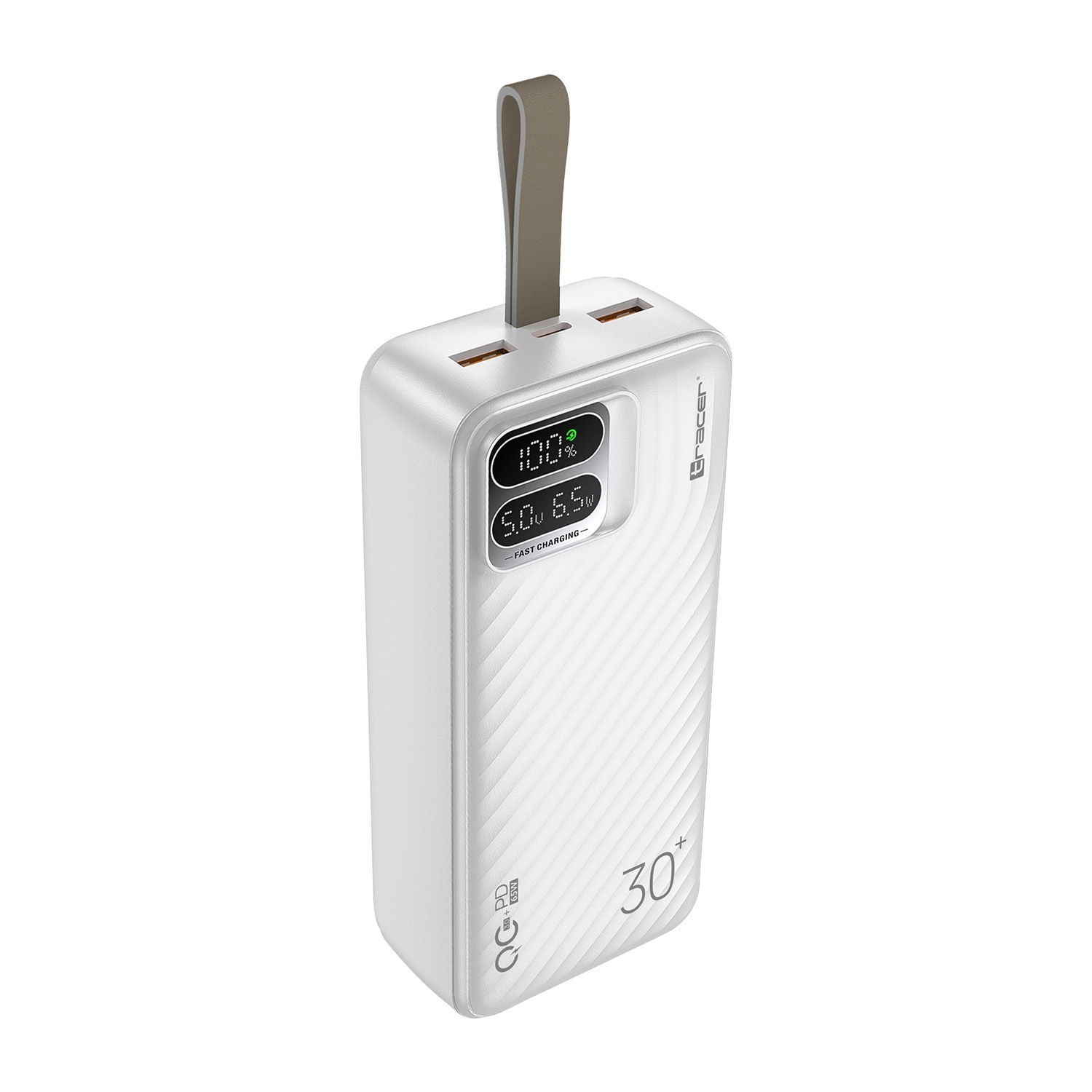 Powerbank Tracer Blaze, 30000 mAh, 65 W, biały