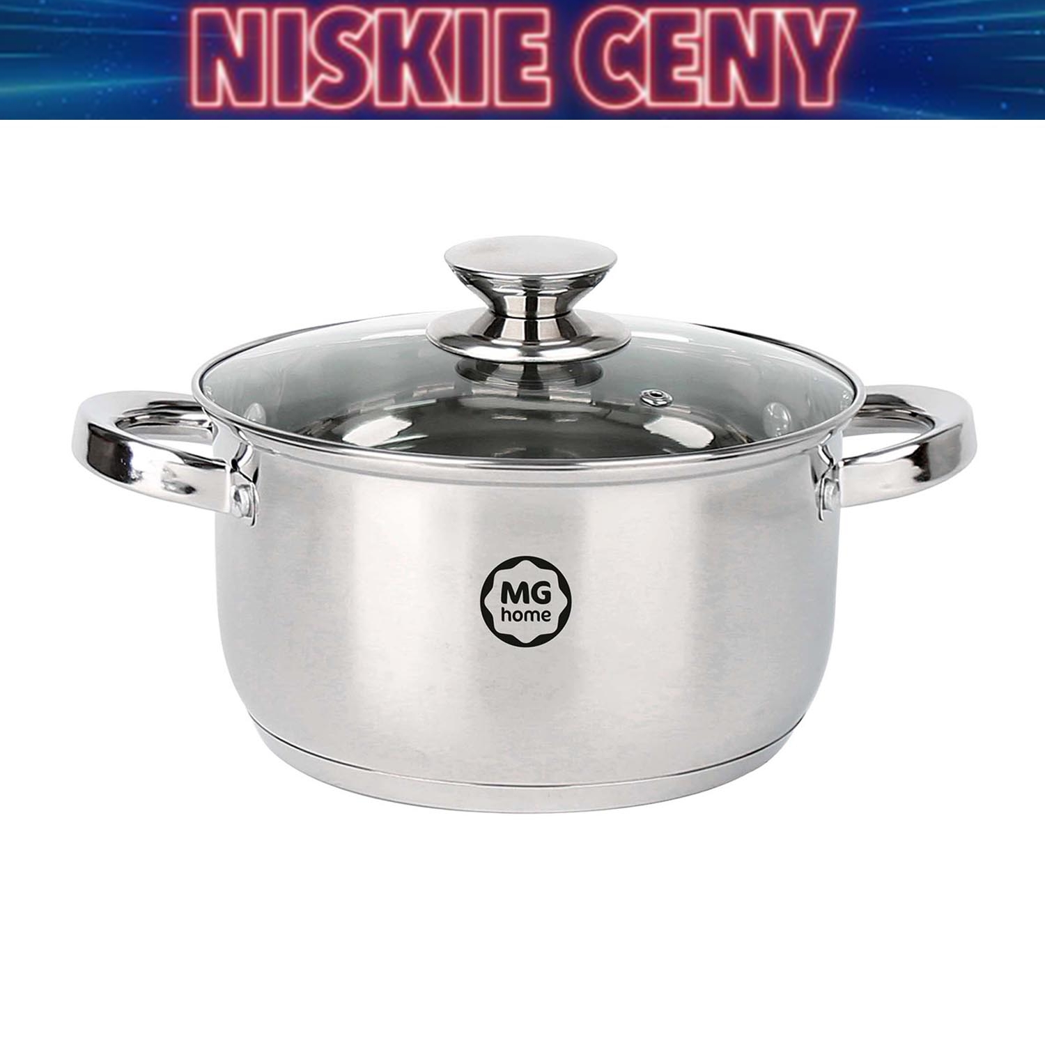Garnek stalowy 18 cm 2,2 l MG Home Verso Daily, stal nierdzewna