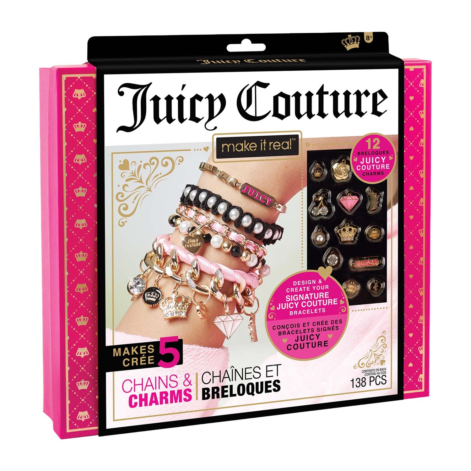 Zestaw do bransoletek Make It Real Juicy Couture Chains & Charms, na 5 bransoletek