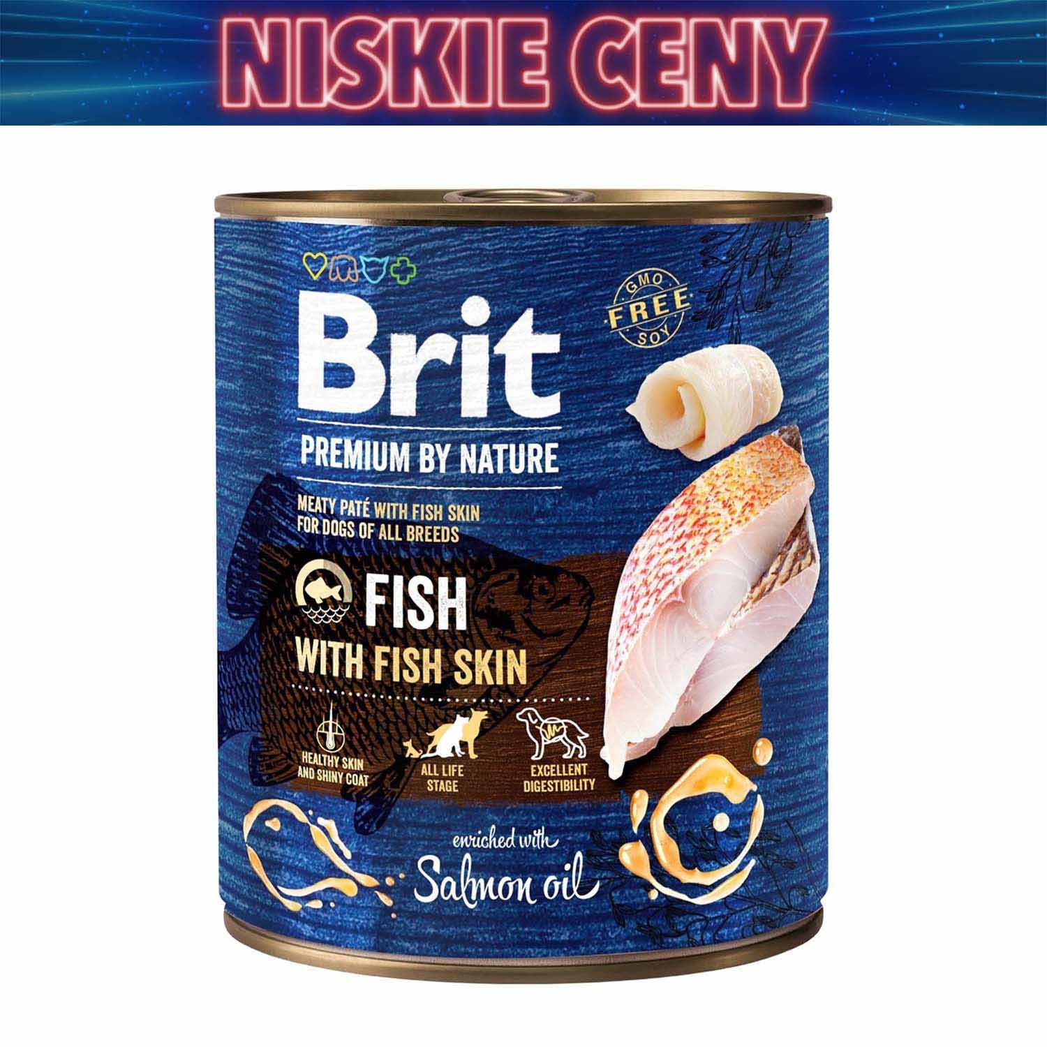 Karma dla psów Brit Premium By Nature, mokra, ryba, 6 x 800 g