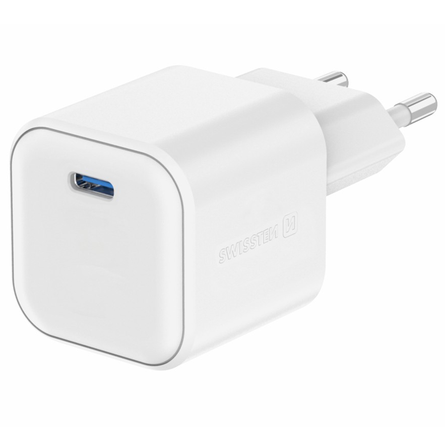 Ładowarka sieciowa Swissten GaN, USB-C PD, 20 W, biała