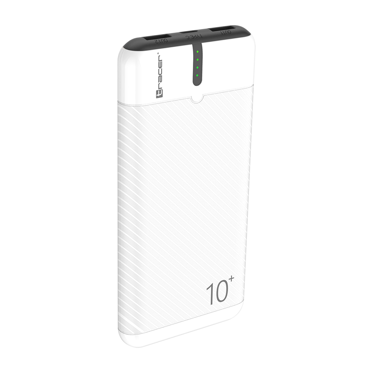 Powerbank Tracer EnerGo, 10000 mAh, biało-czarny