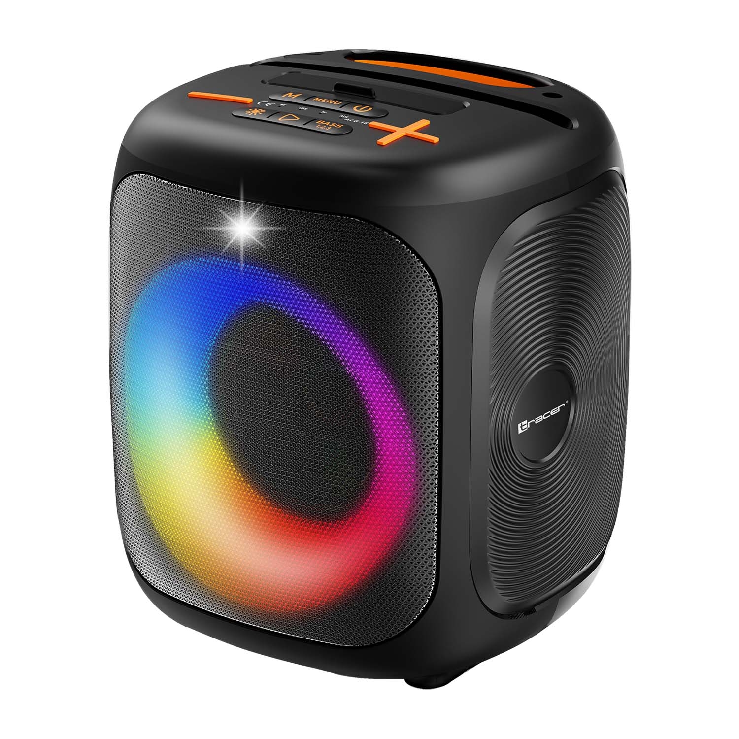 Głośnik Bluetooth Tracer Cube20 BT TWS, 20 W, czarno-pomarańczowy