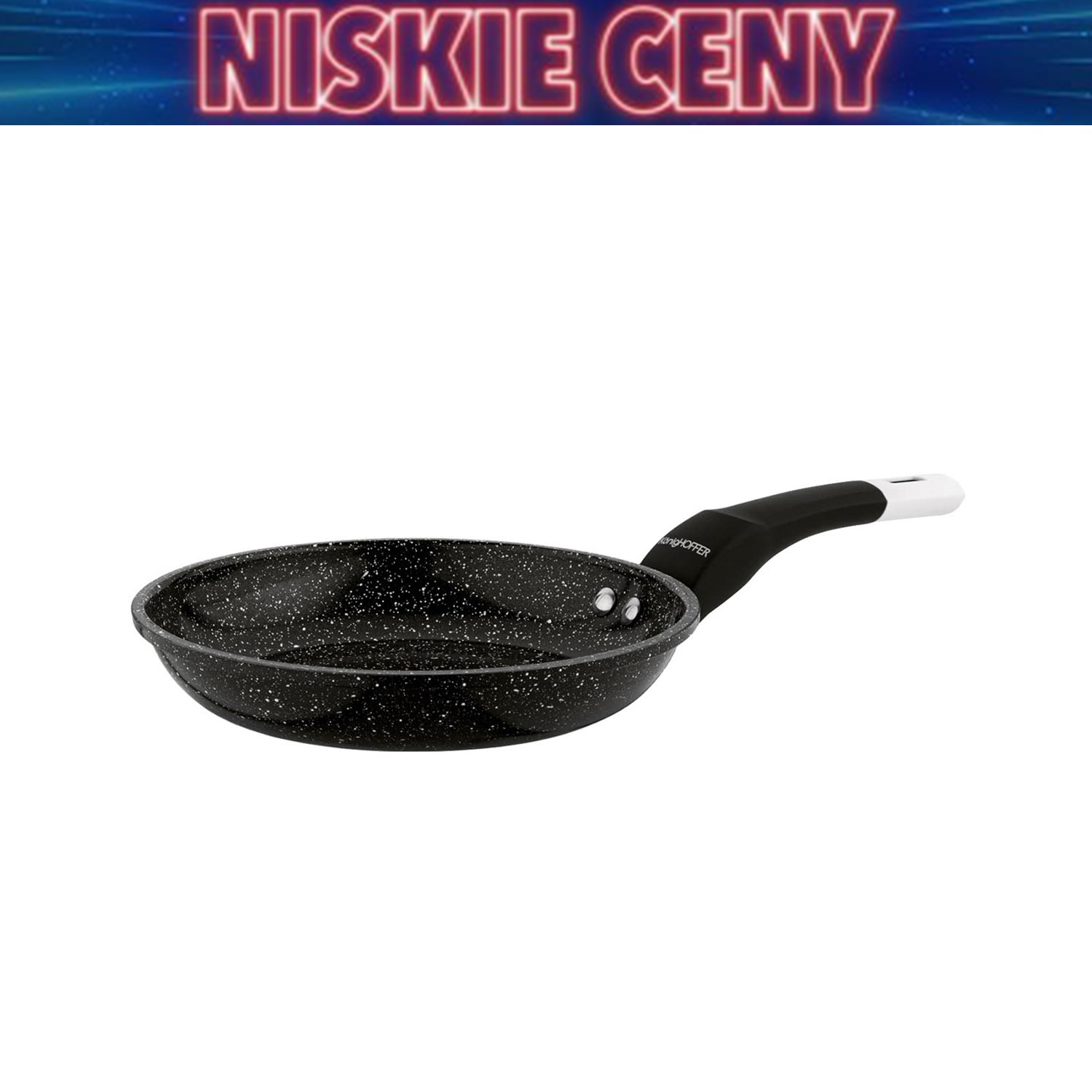 Patelnia aluminiowa Konighoffer Kingstone, 20 cm, powłoka ceramiczna, czarna
