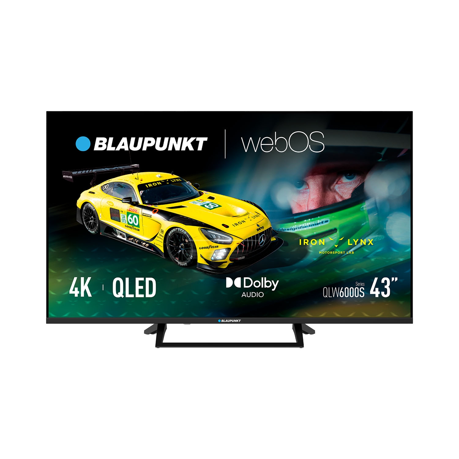 Telewizor 43” Blaupunkt 43QLW6000S, Smart TV WebOS, QLED 4K, bezramkowy