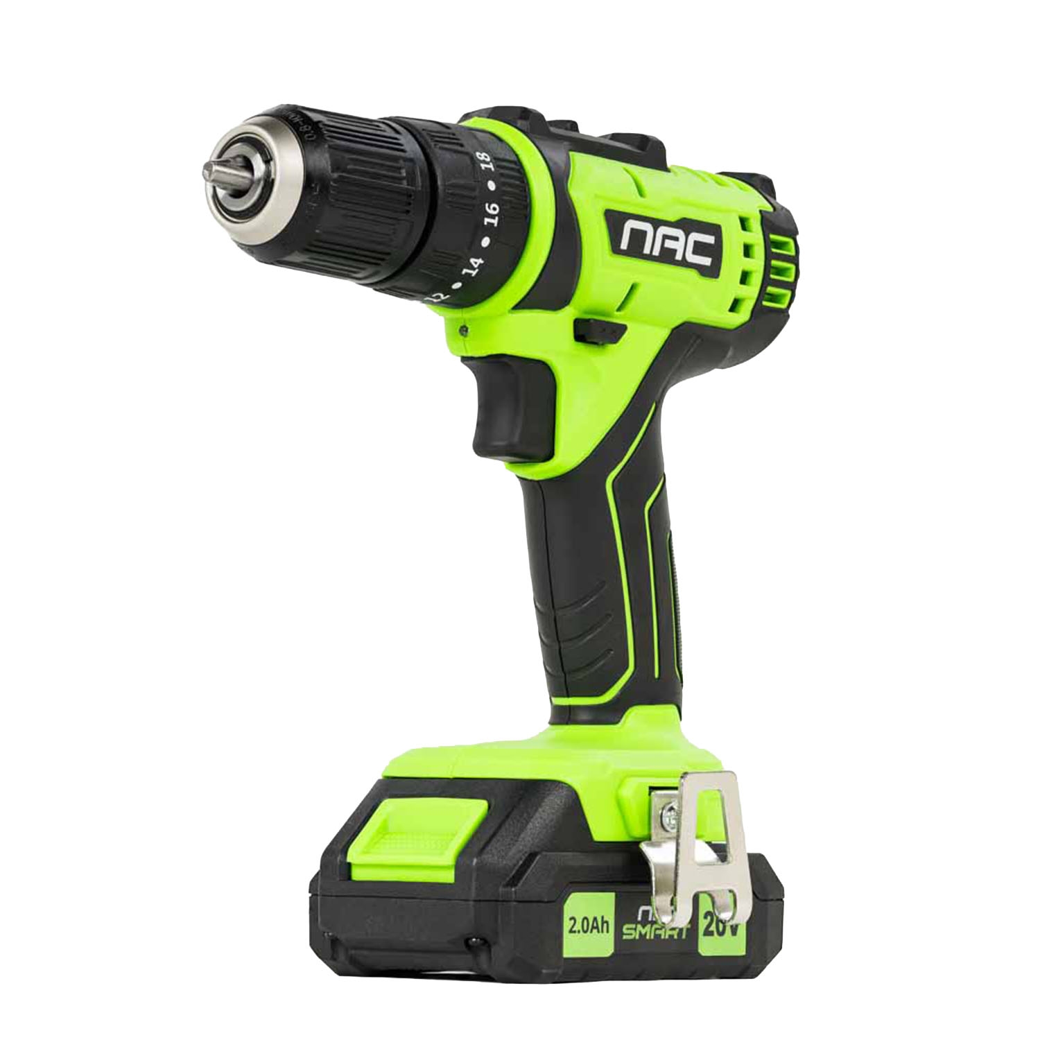 Akumulatorowa wiertarko-wkrętarka udarowa NAC Smart NS-CID-20-S, 20 V, bateria 2 Ah