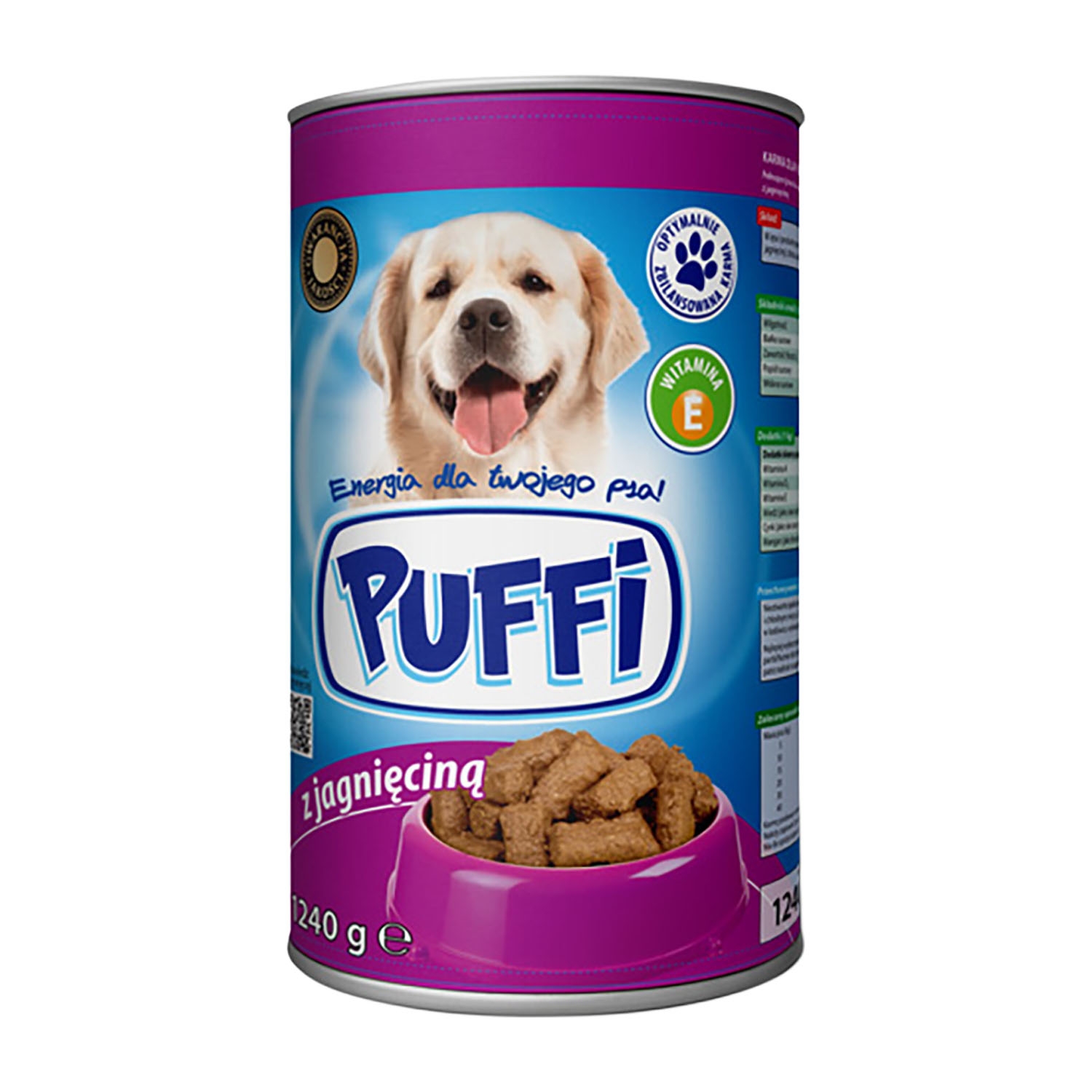 Karma dla psów Puffi, mokra, jagnięcina, 6 x 1240 g