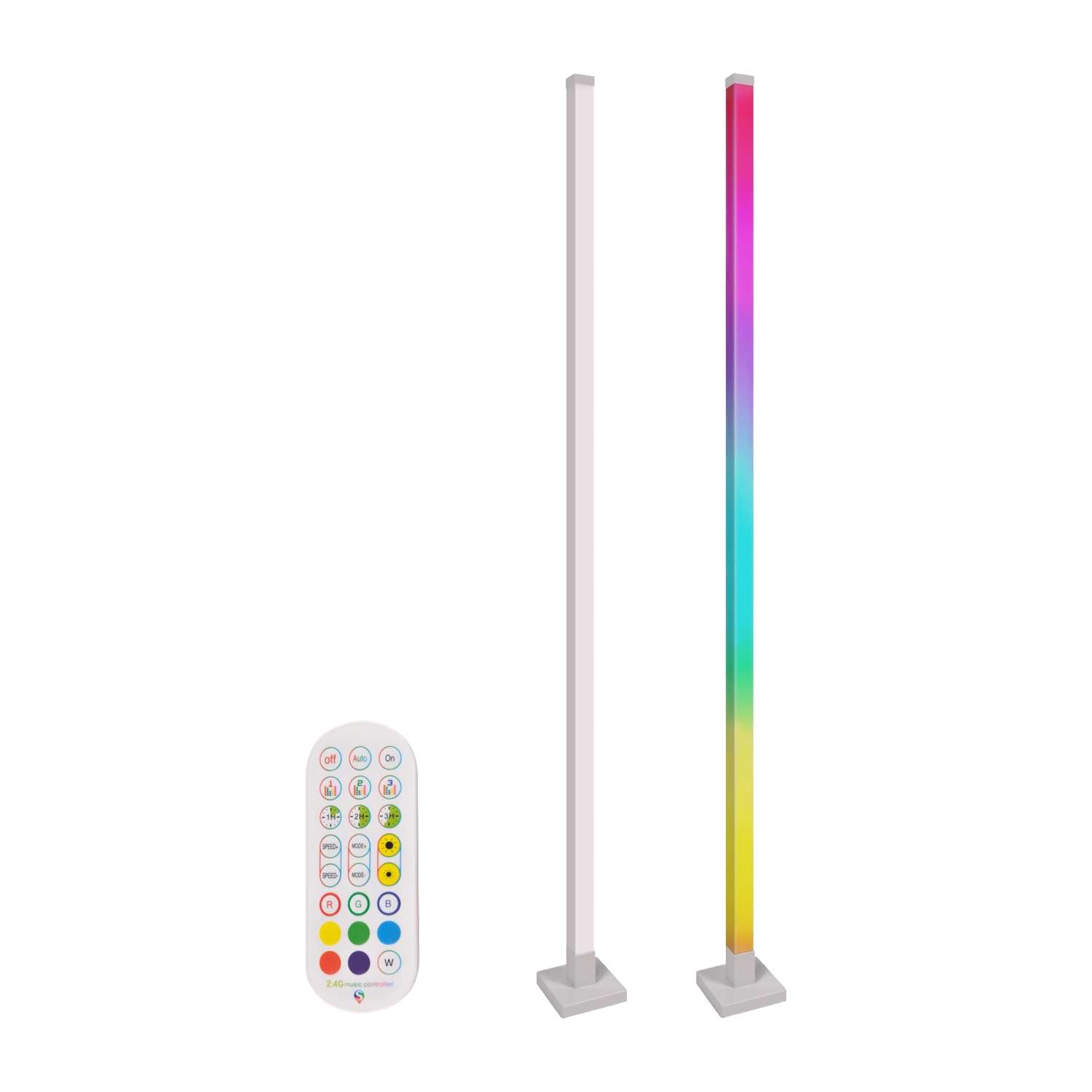 Lampa stojąca LED Sanico Goldlux Magical RGB, czujnik głosu, z pilotem