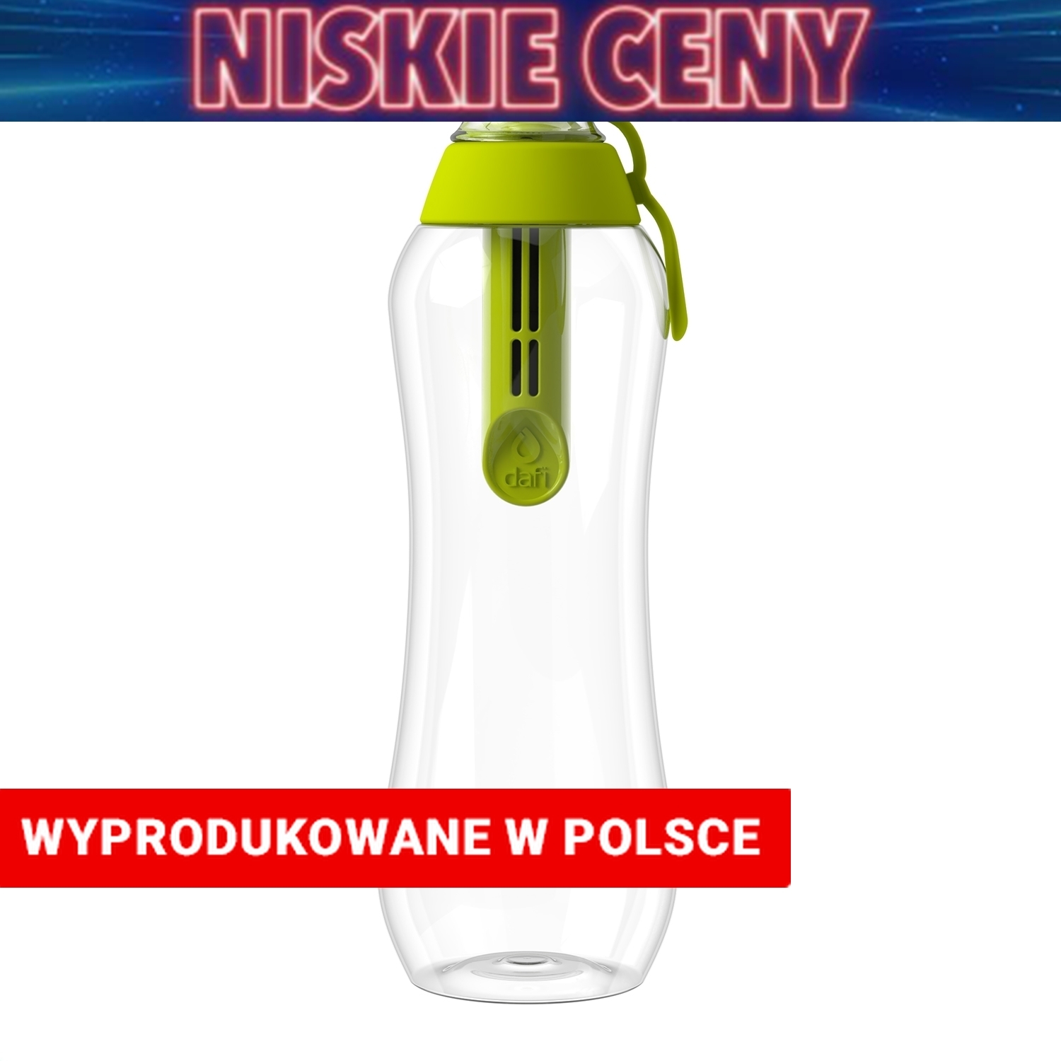 Butelka filtrująca 0,5 L SOFT, 1 wkład filtrujący, zielona