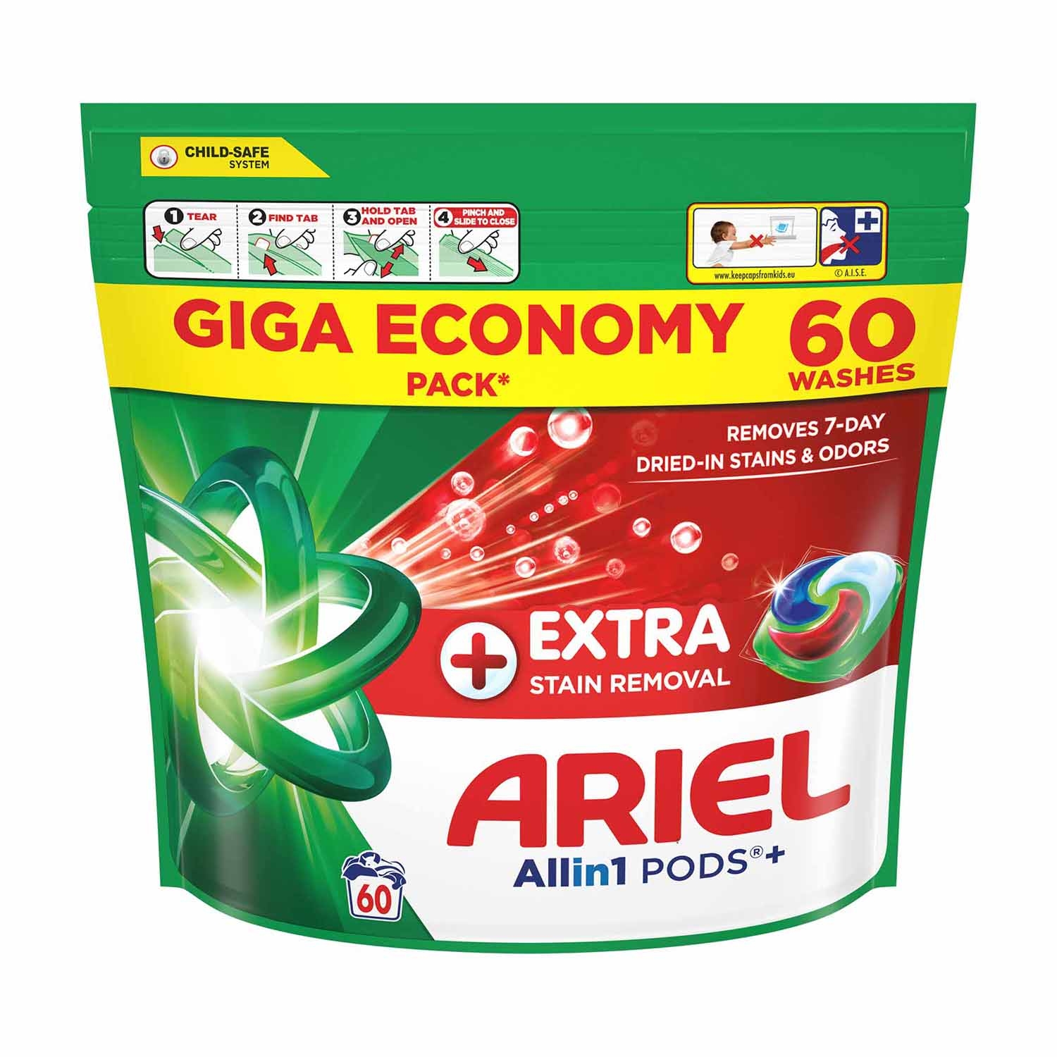 Kapsułki do prania Ariel Extra Clean, 60 szt.