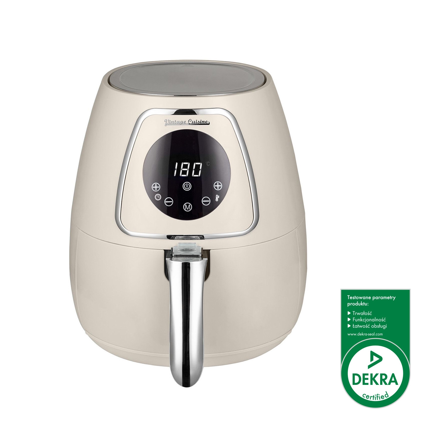 Air Fryer Frytkownica beztłuszczowa Vintage Cuisine, 1300 W, 2,8 l, kremowa