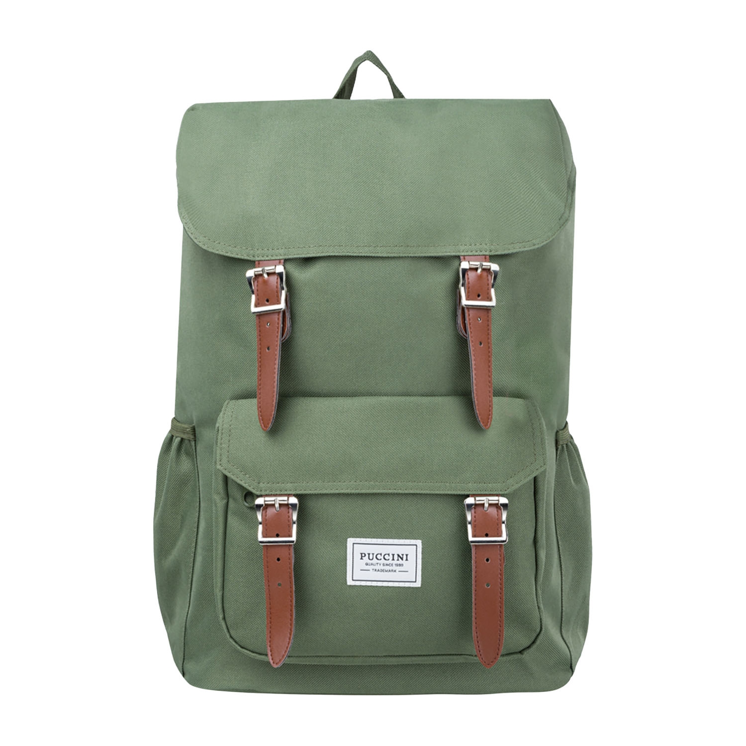 Plecak miejski materiałowy Puccini Legacy, 21 l, zielony