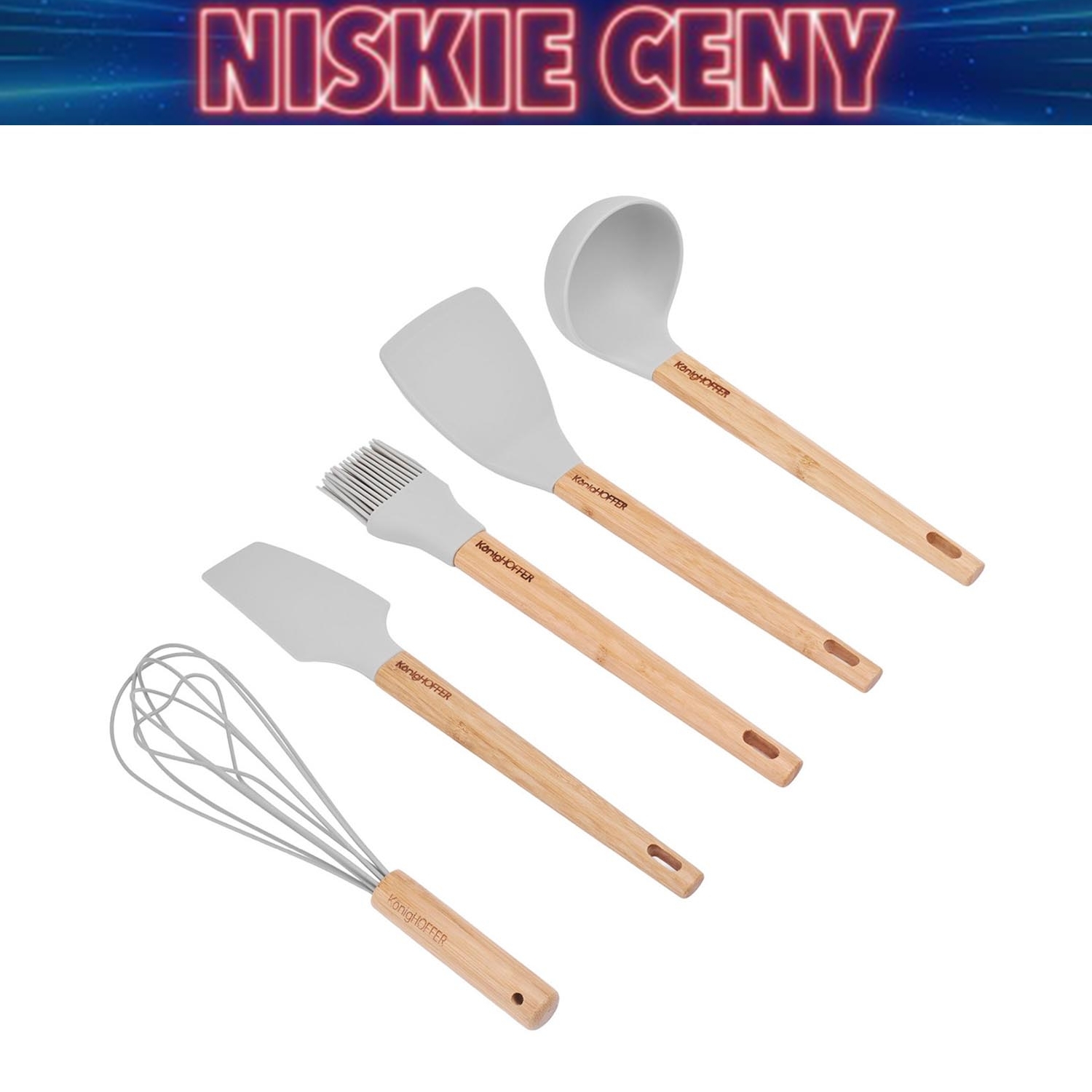 Zestaw przyborów kuchennych silikonowych Konighoffer Gler, 5 elementów