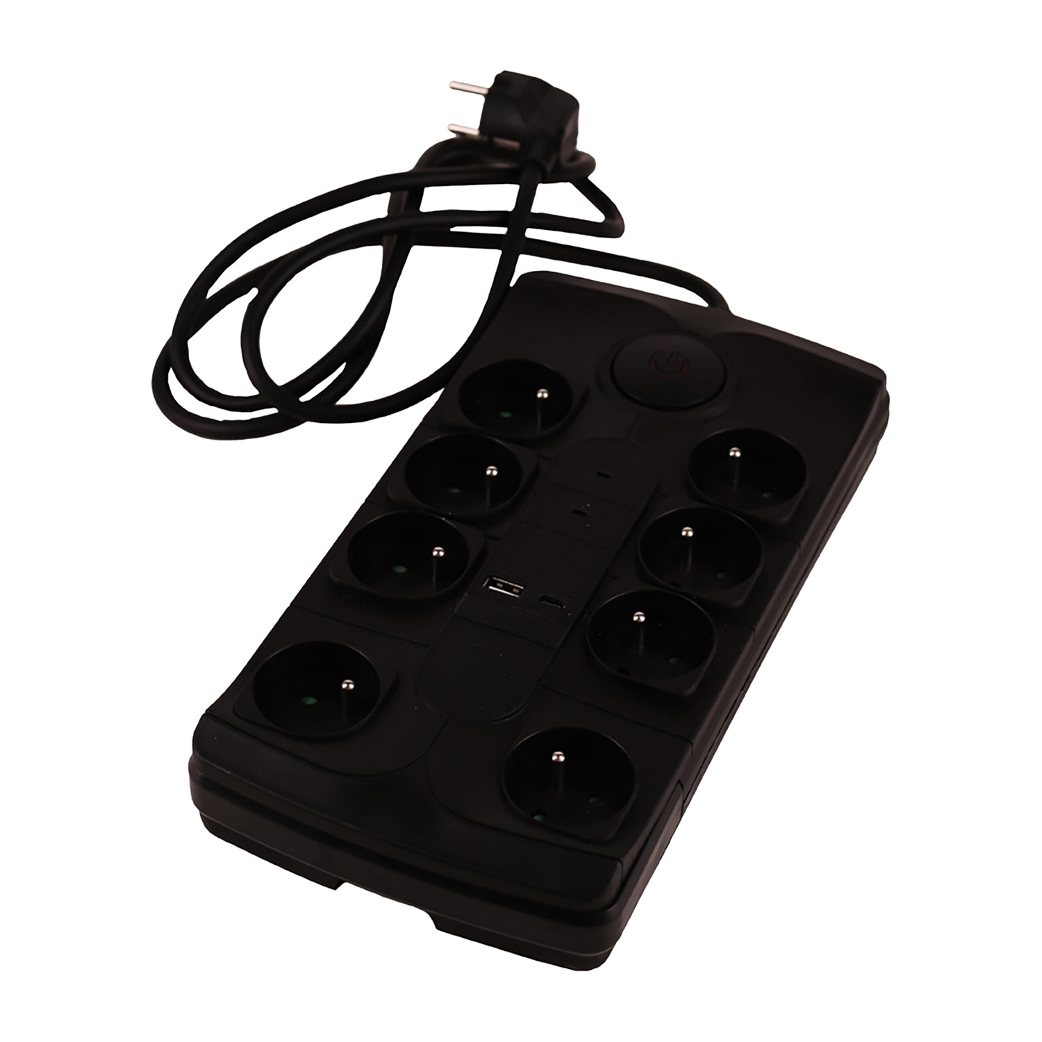 Listwa zasilająca Hykker, przeciwprzepięciowa, 8 gniazd, USB-A, USB-C