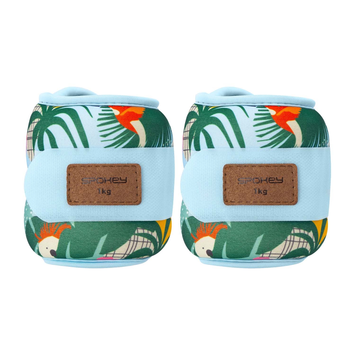 Obciążniki na kostki i nadgarstki Spokey Home Jungle Form, 2 x 1 kg, niebieskie