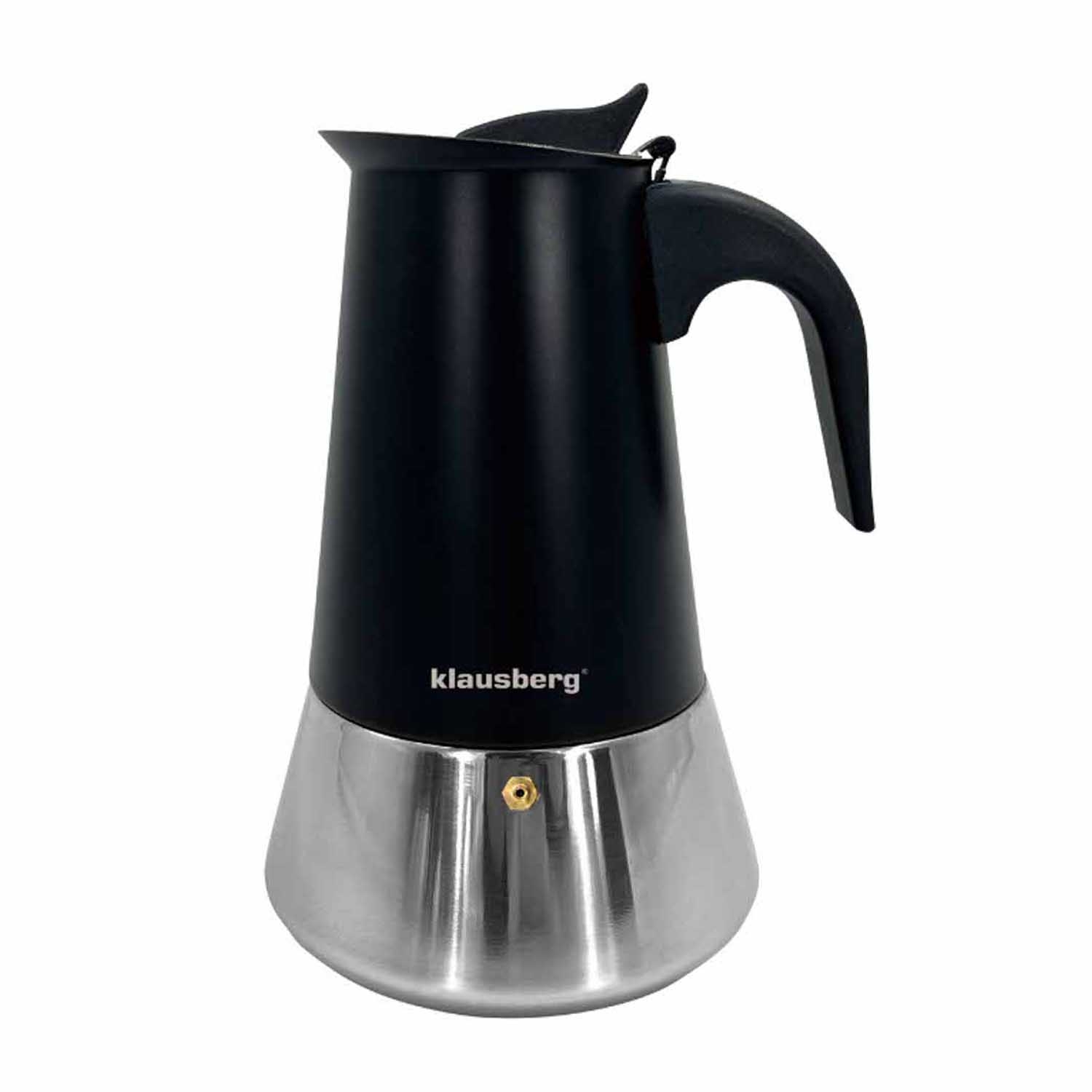 Kawiarka stalowa Klausberg 7845, na 6 filiżanek, czarna