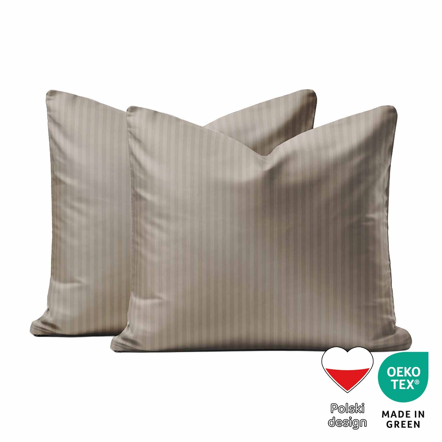 Poszewka na poduszkę 40 x 40 cm Pure Collection, 2 szt., taupe