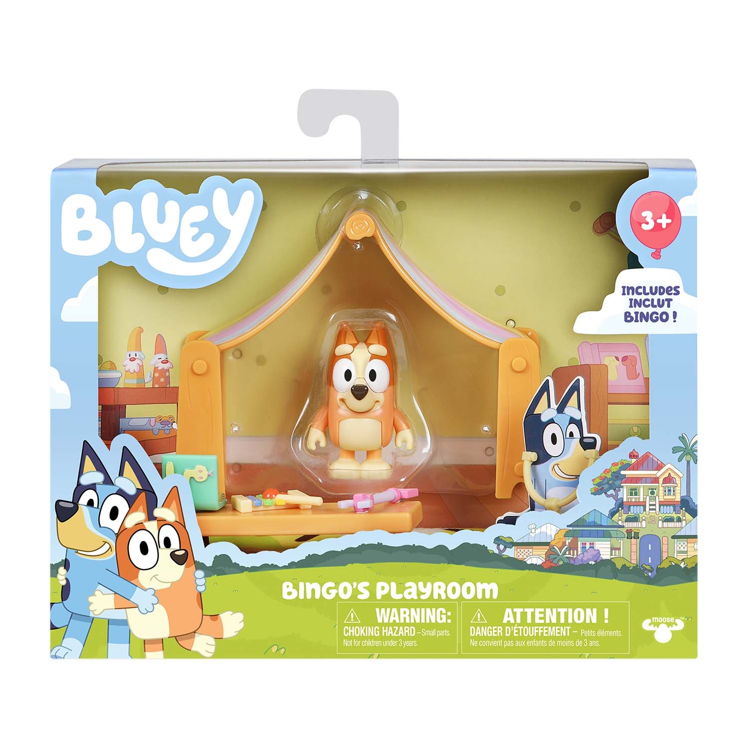 Zestaw zabawek Bluey, mini pokój zabaw, 1 figurka