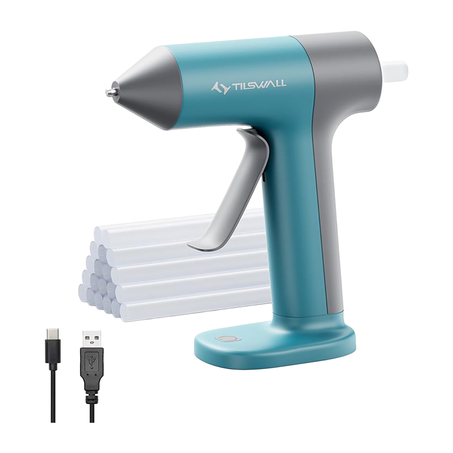 Pistolet do kleju Tilswall 4 V Lite, 2000 mAh, bezprzewodowy, niebieski