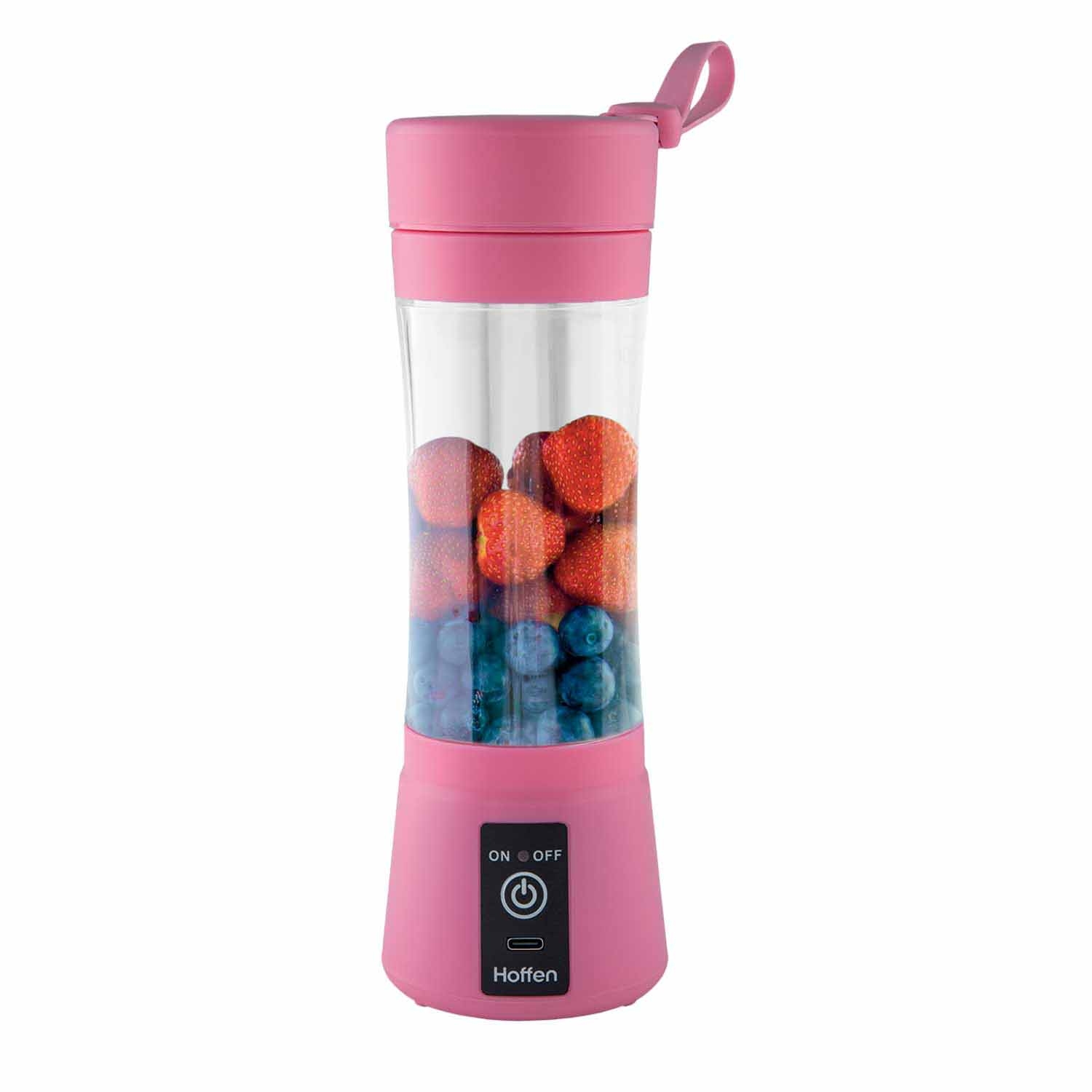Blender przenośny Hoffen, 65 W, różowy
