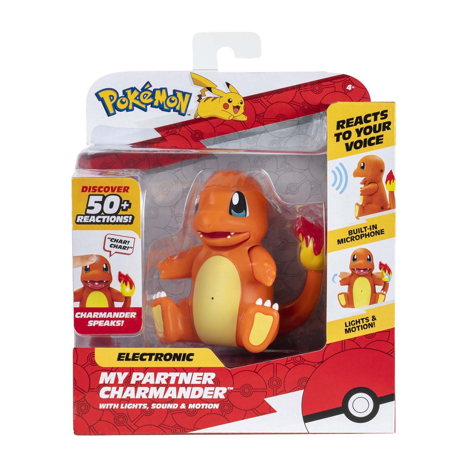 Interaktywna figurka Pokémon Mój Partner Charmander, ze światłem i dźwiękiem