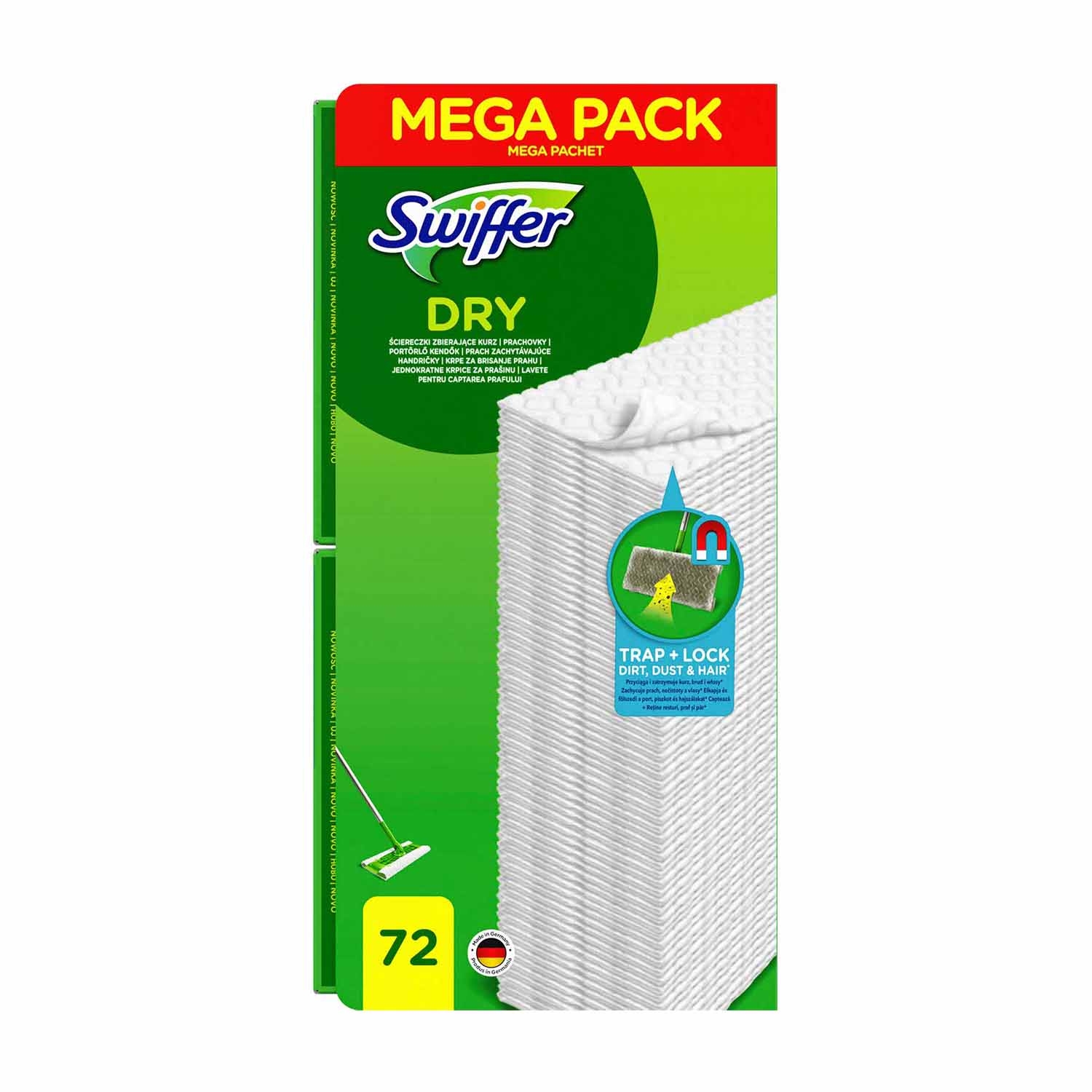 Ściereczki Swiffer Clean & Fresh, suche, 72 szt.