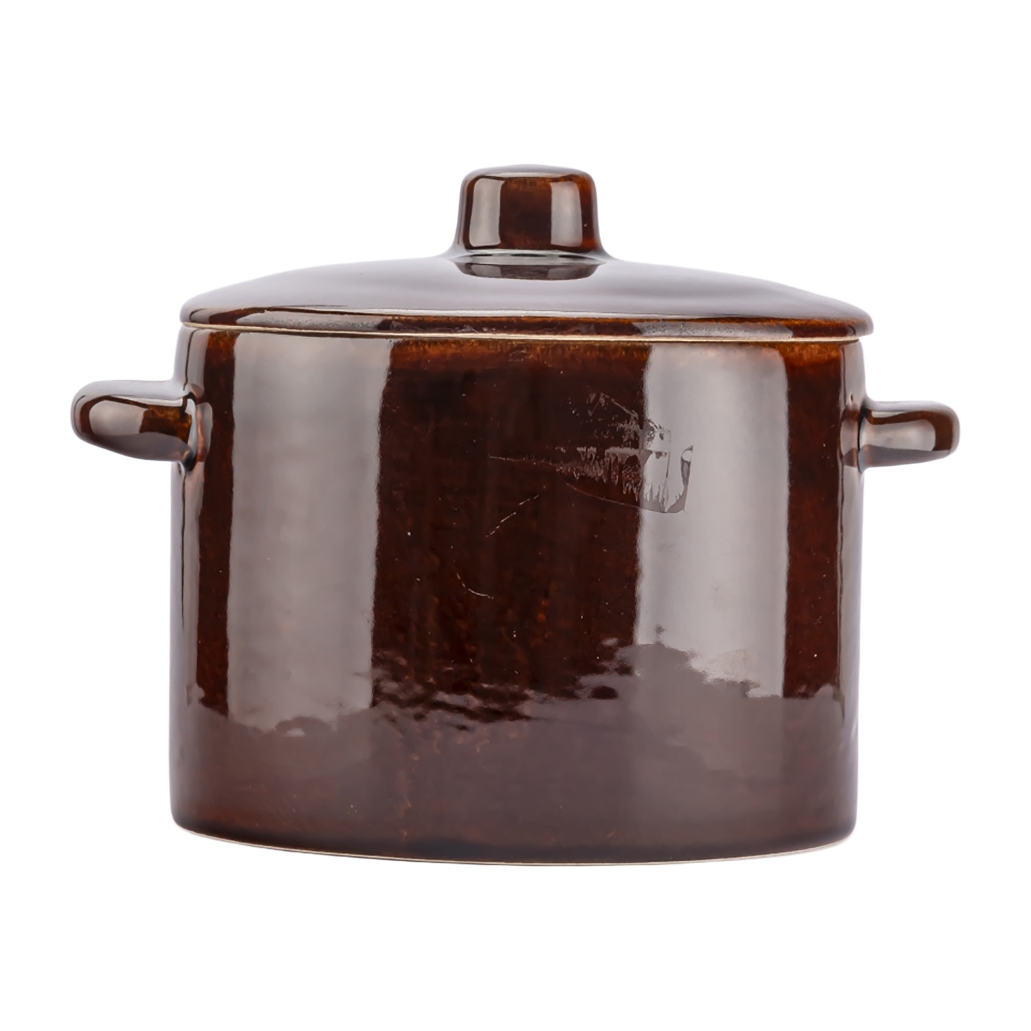 Garnek z kamionki Krystynka, 1,5 l, z pokrywką