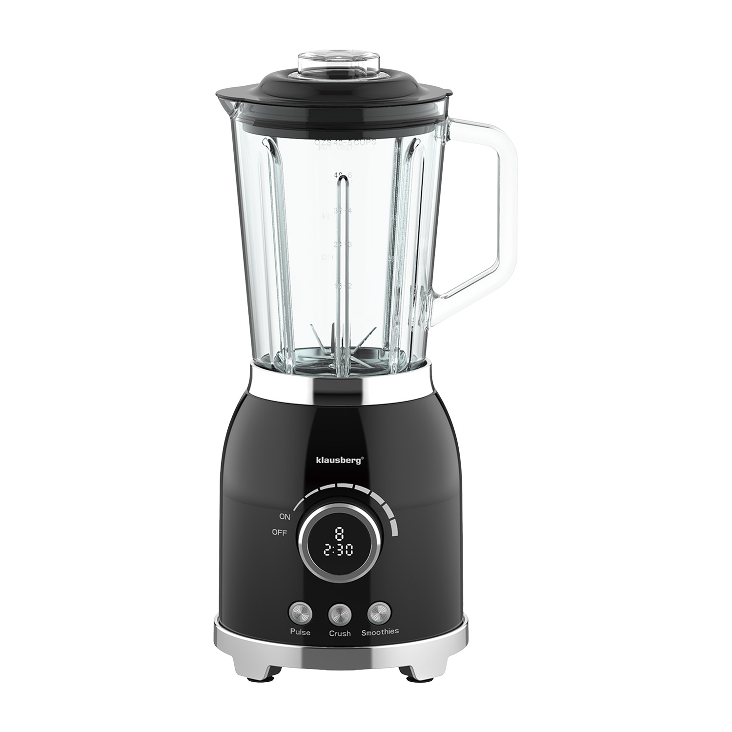 Blender kielichowy Klausberg, 600 W, 1,5 l, czarny